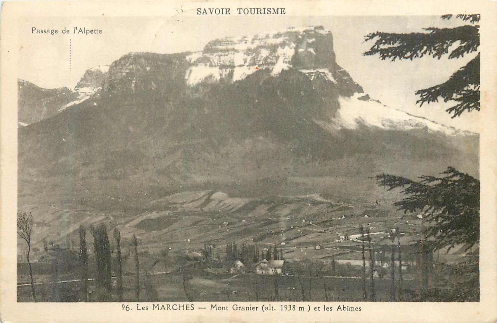 CPA Savoie tourisme passage de l alpette 96 les marches mont granier (alt 1938 m) et les abimes