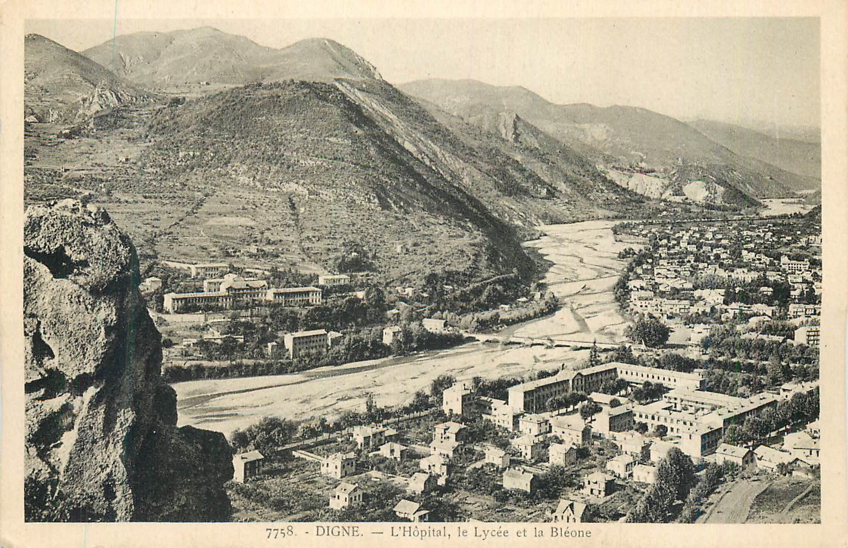 CPA Digne l hopital le lycee et la bleone
