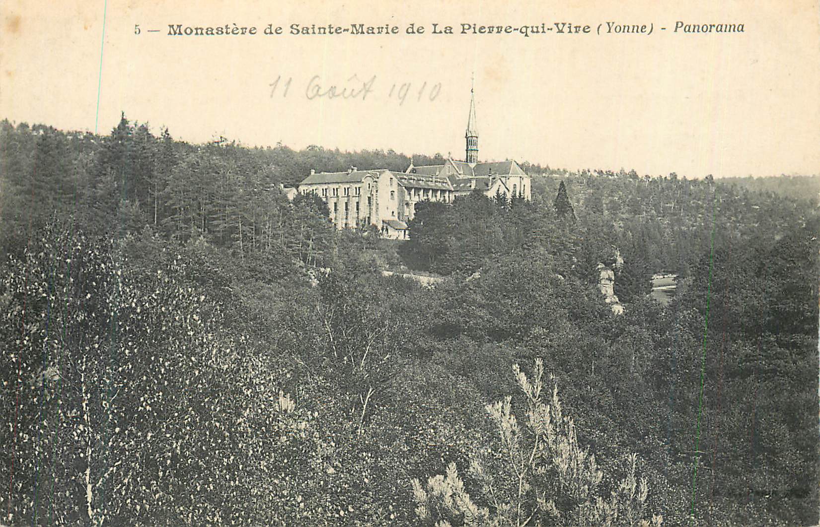 Monastère de Sainte-Marie de La Pierre-qui-Vire (Yonne) — Panorama — éditeur inconnu, n°5