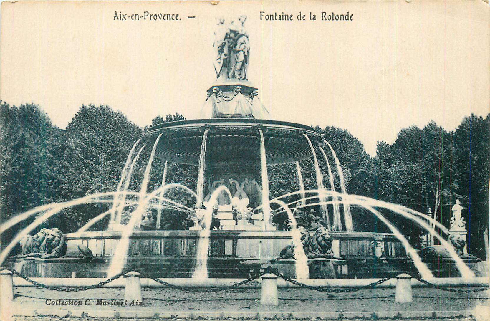 Aix-en-Provence — Fontaine de la Rotonde — Collection C. Martinet Aix