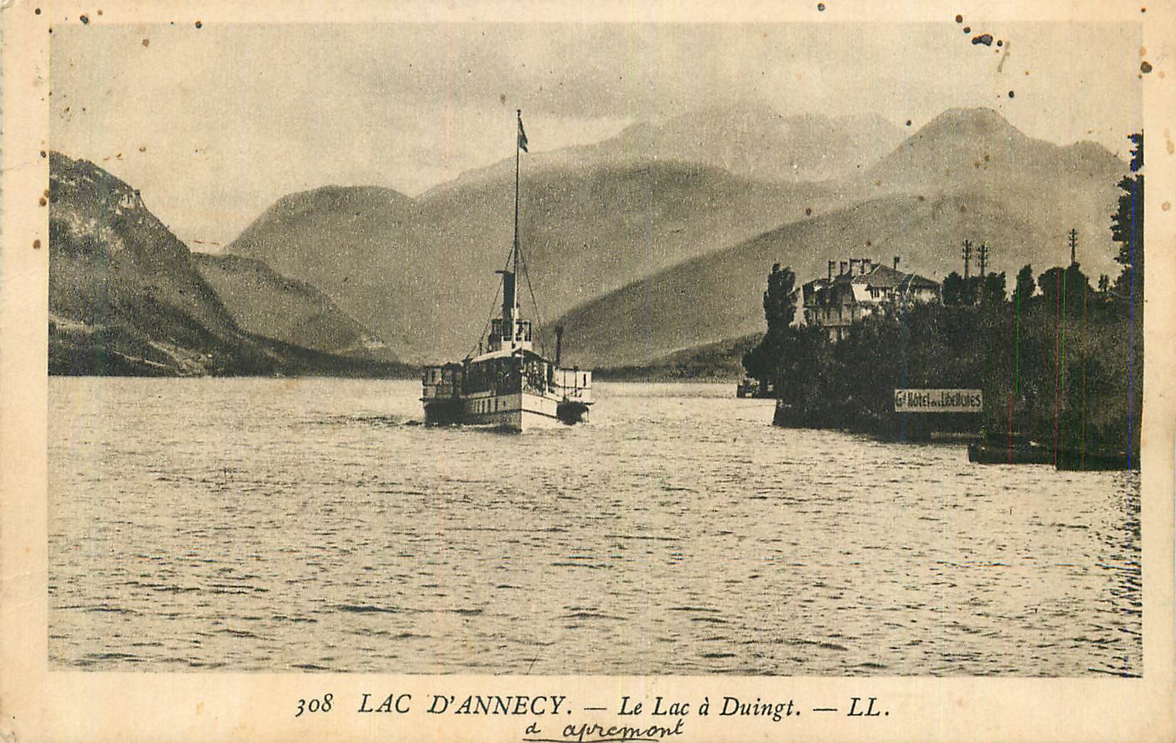 CPA Lac d annecy le lac a duingt Bateau