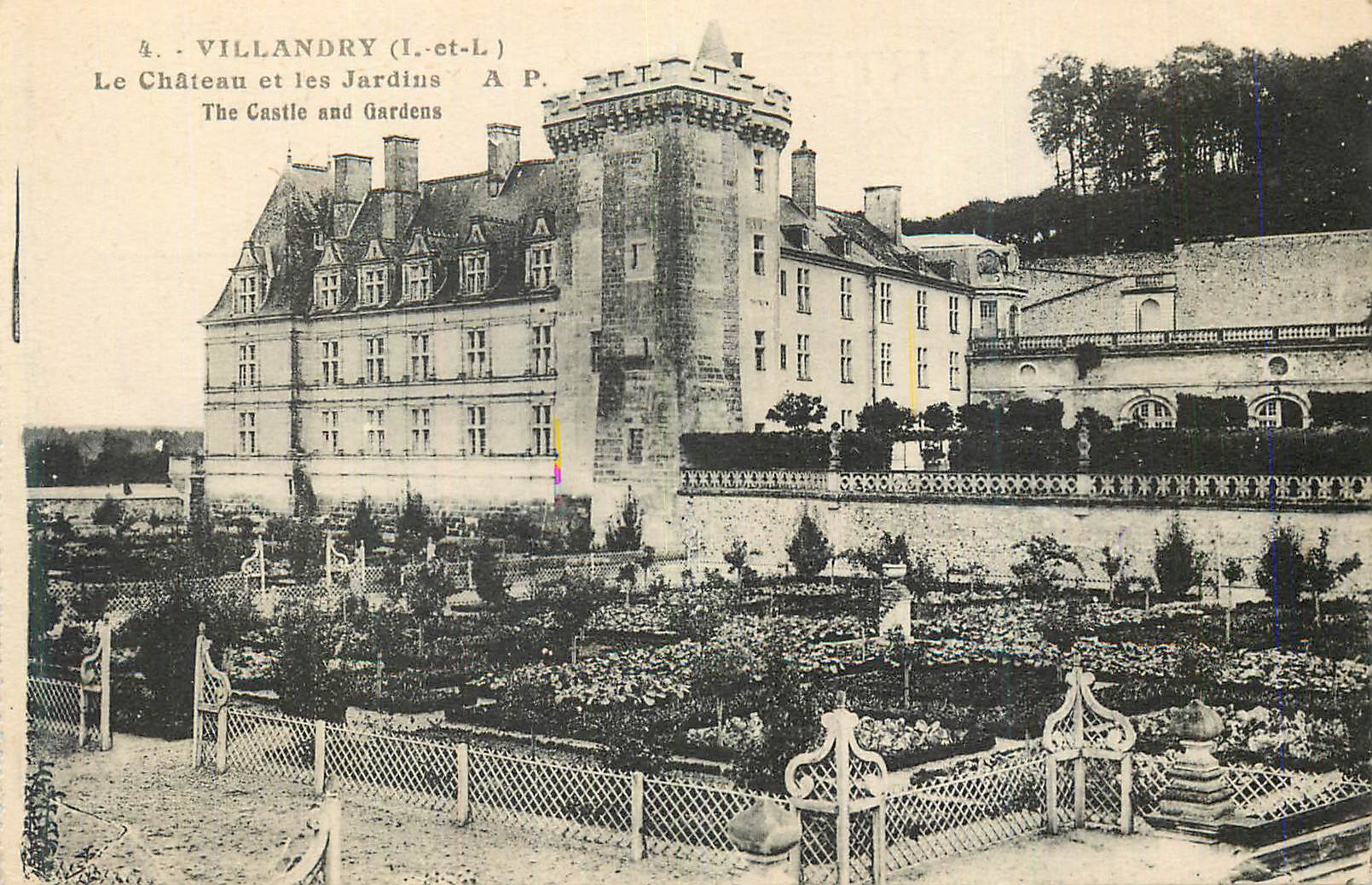 CPA Villandry (i et l) le chateau et les jardins
