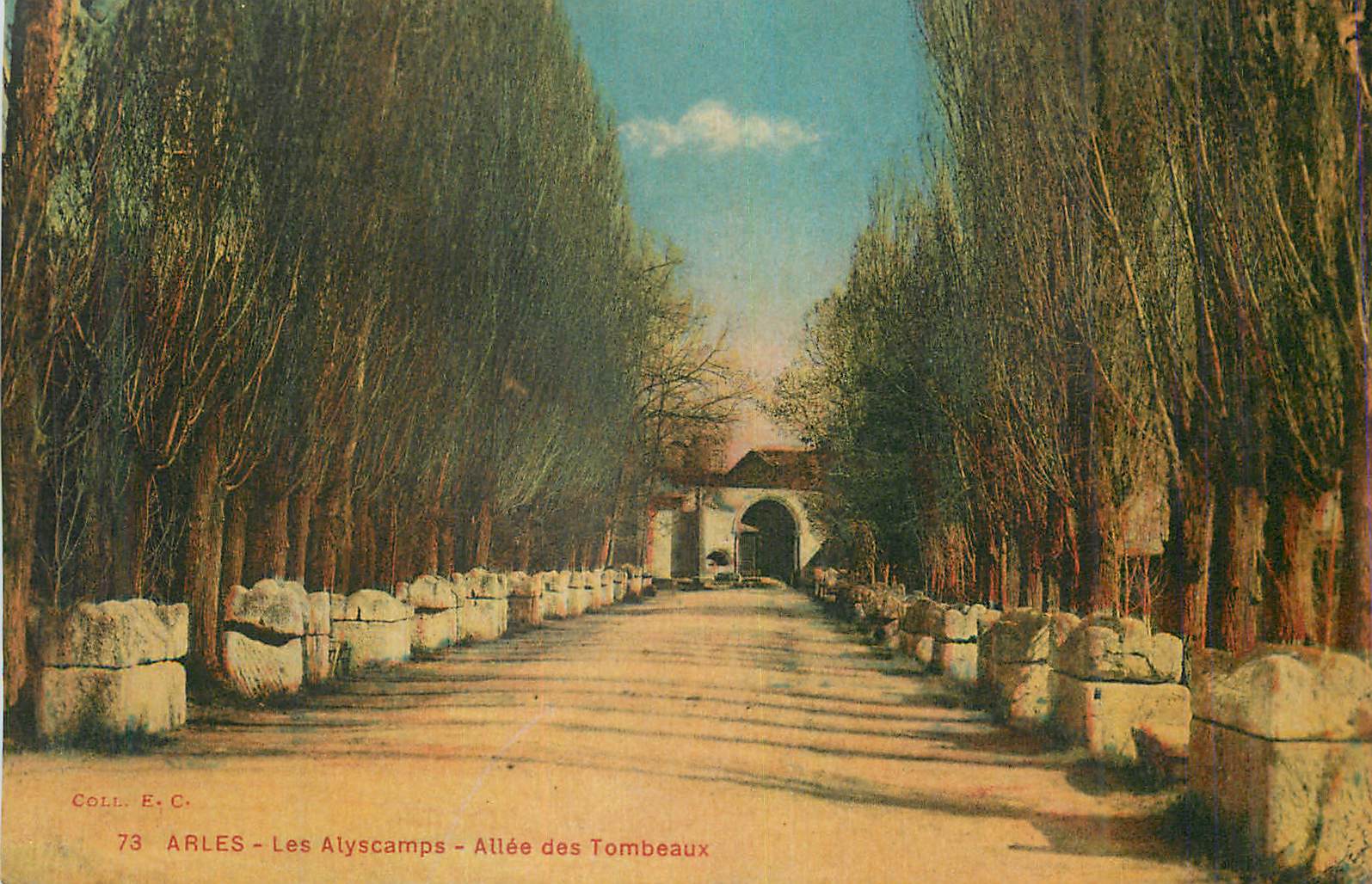 CPA Arles les alyscamps allee des tombeaux