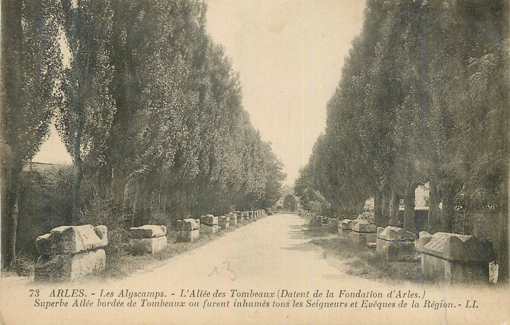 Arles - Les Alyscamps - L'allée des Tombeaux (Datent de la Fondation d'Arles)