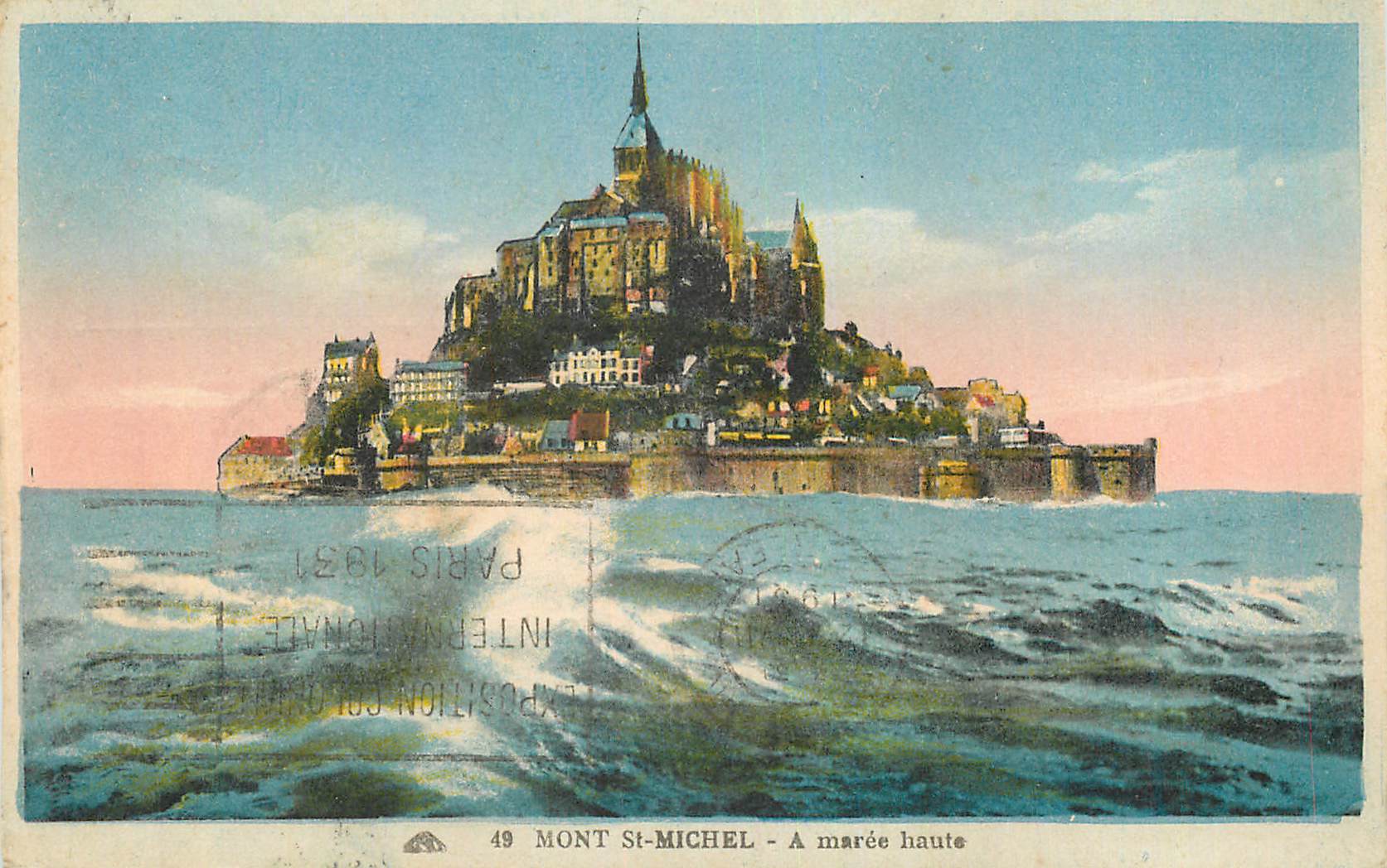 CPA Mont st michel a maree haute