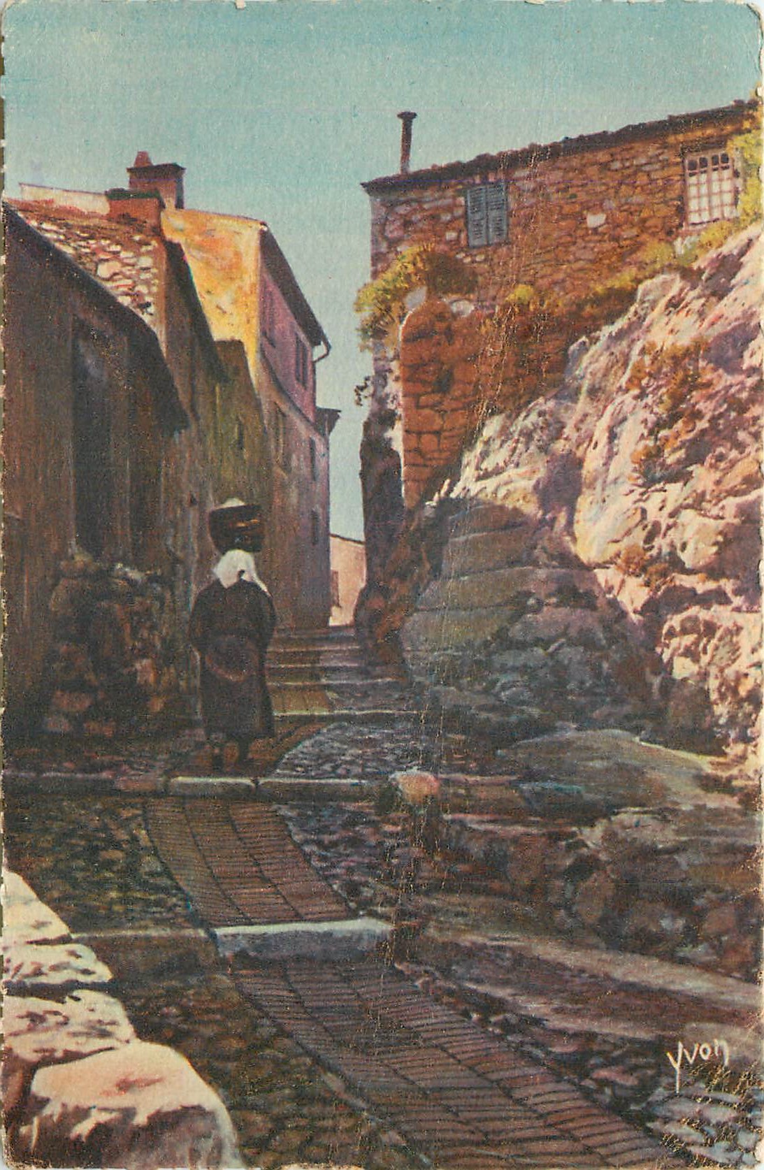 CPA La douce france cote d azur eze (alpes maritimes) vielle rue
