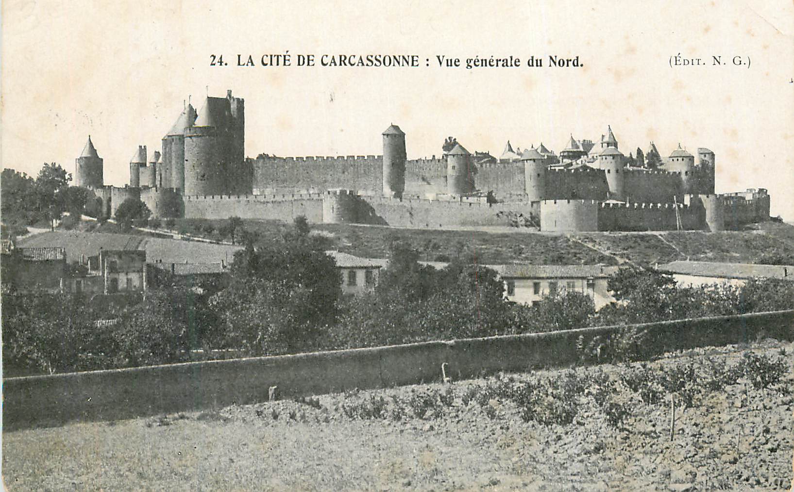 CPA La cite de carcassonne vue generale du nord