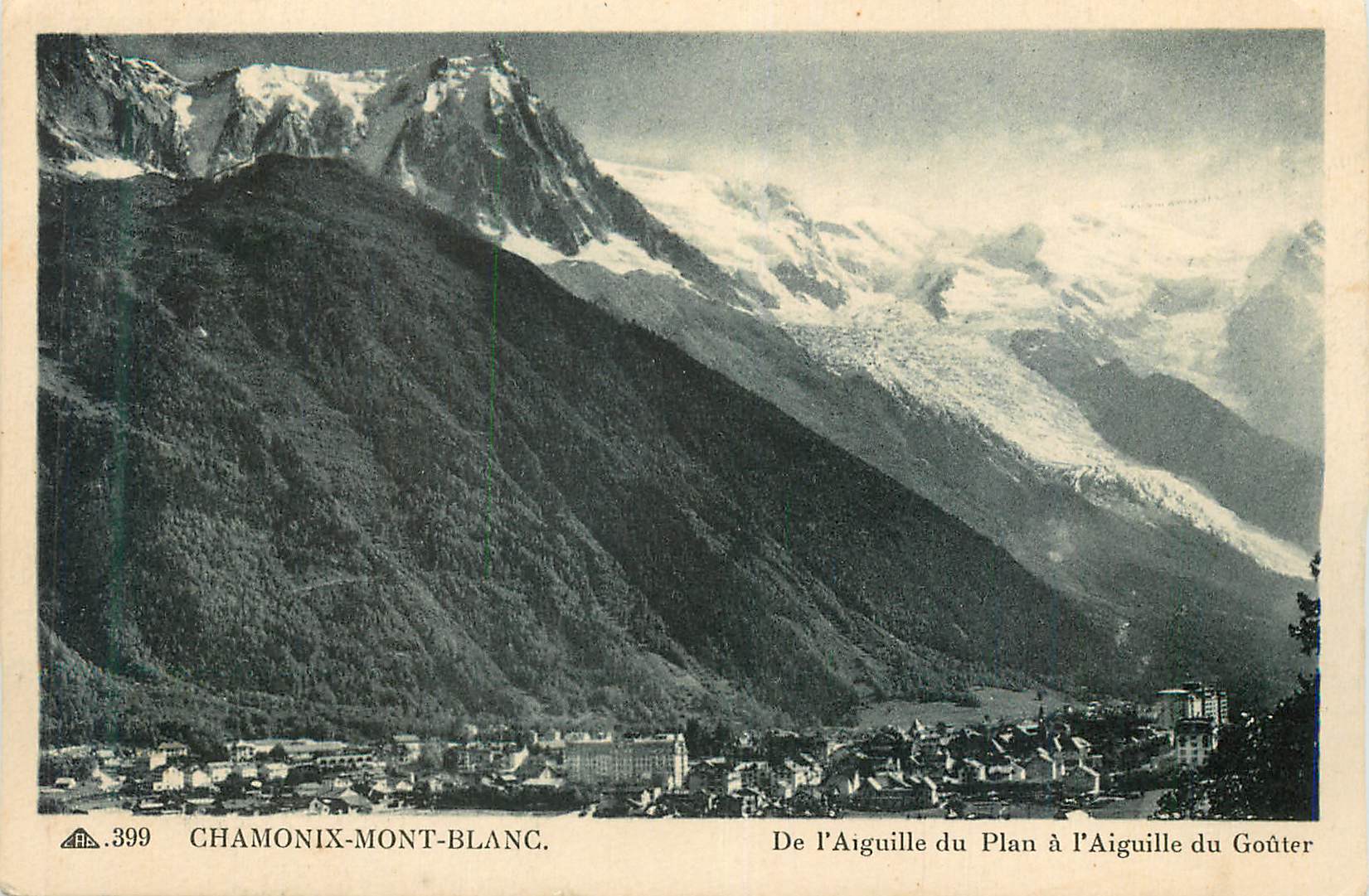 CPA Chamonix mont blanc de l aiguille du plan a l aiguille du gouter