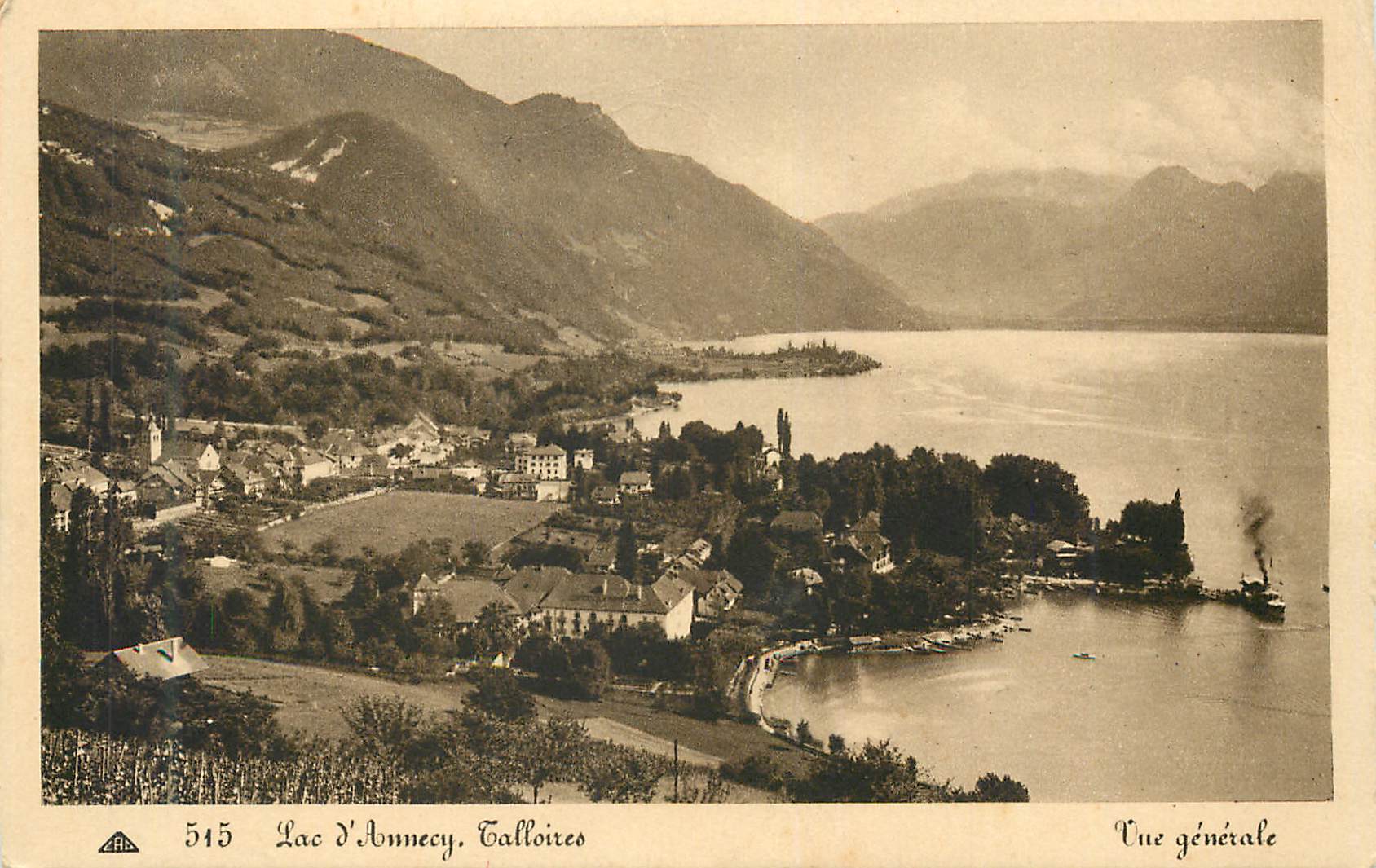Lac d'Annecy, Talloires — Vue générale — éditeur AAA, n° 515