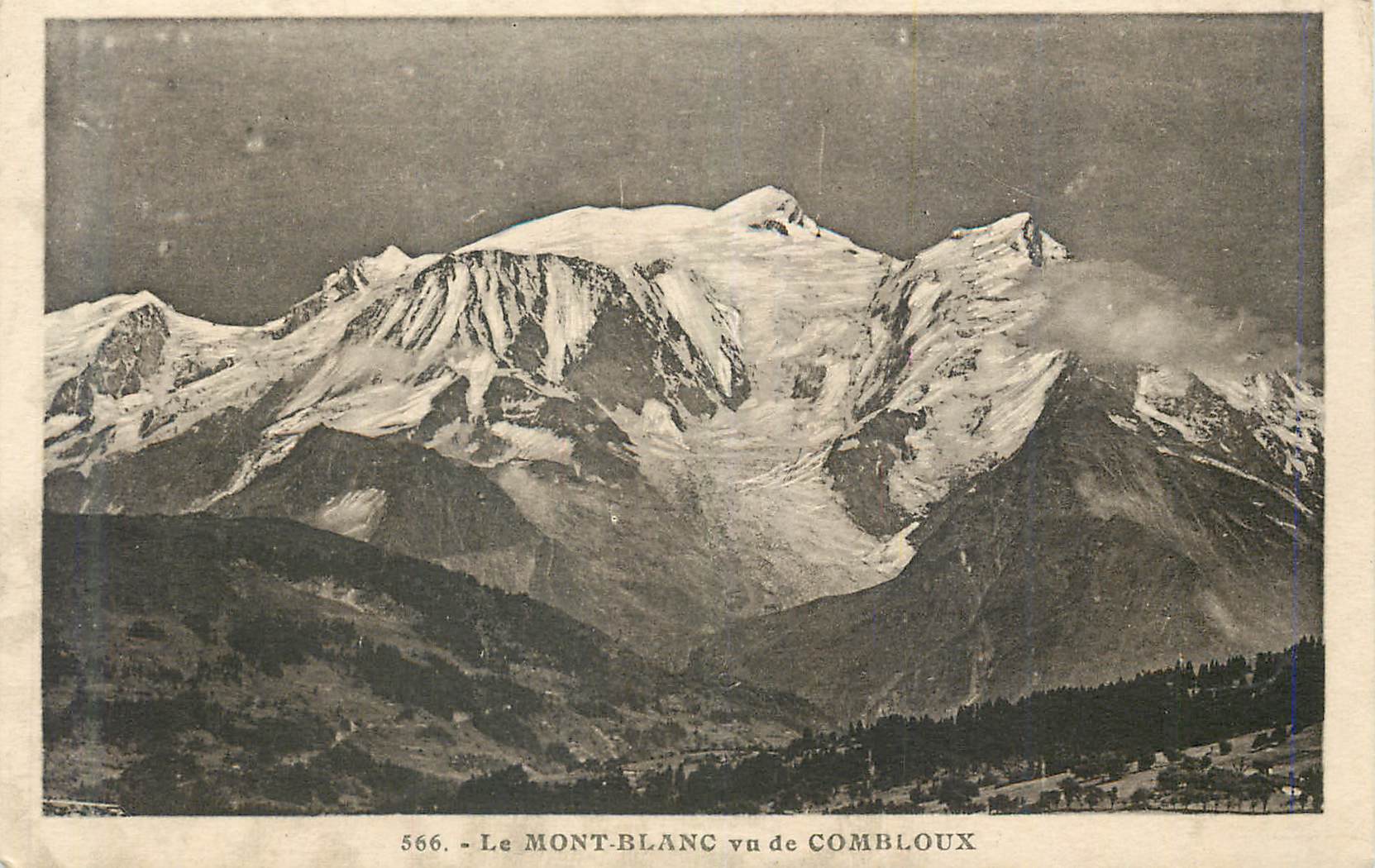 CPA Le mont blanc vu de combloux