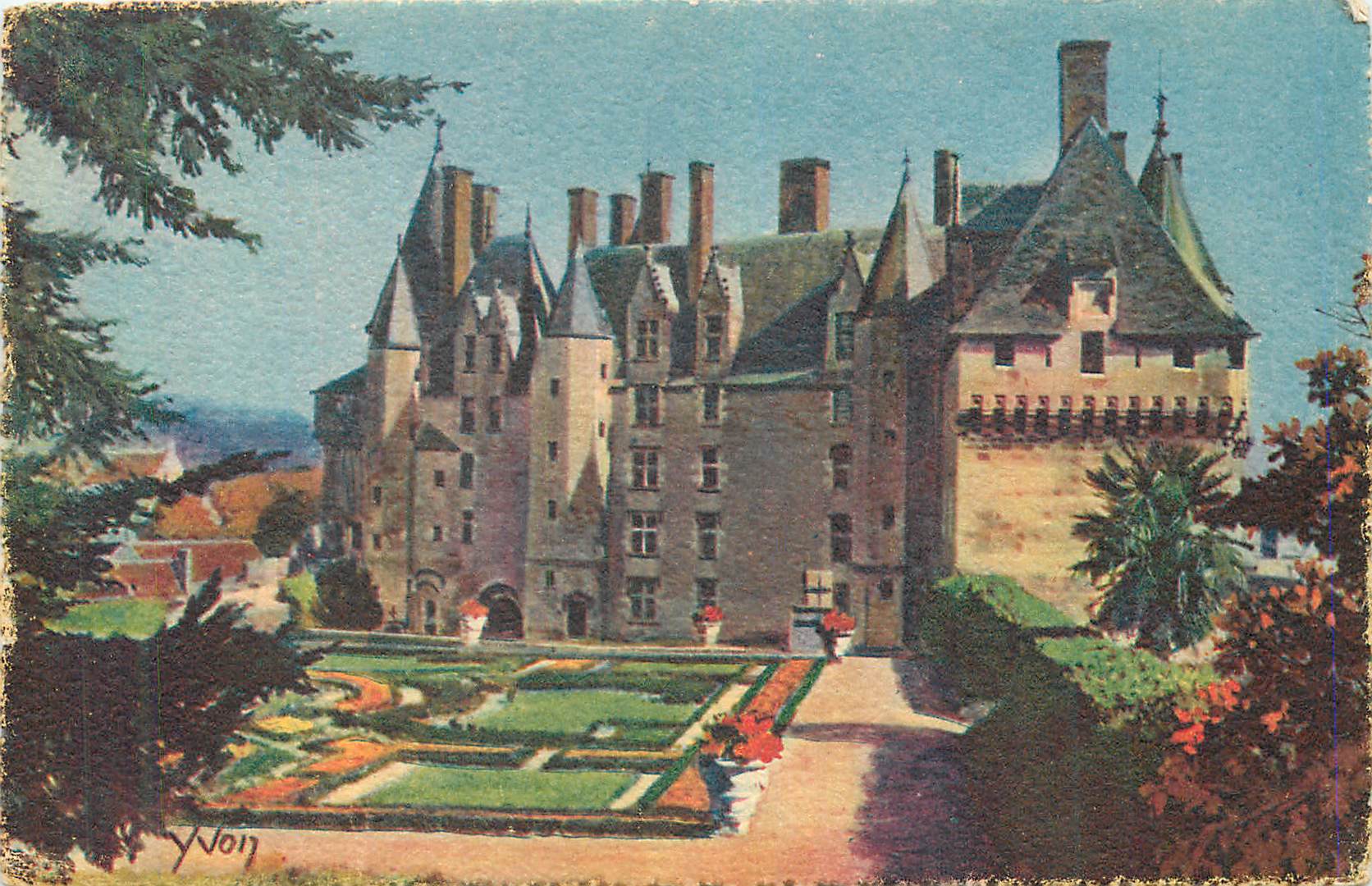CPA La douce france chateau de la loire chateau de langeais