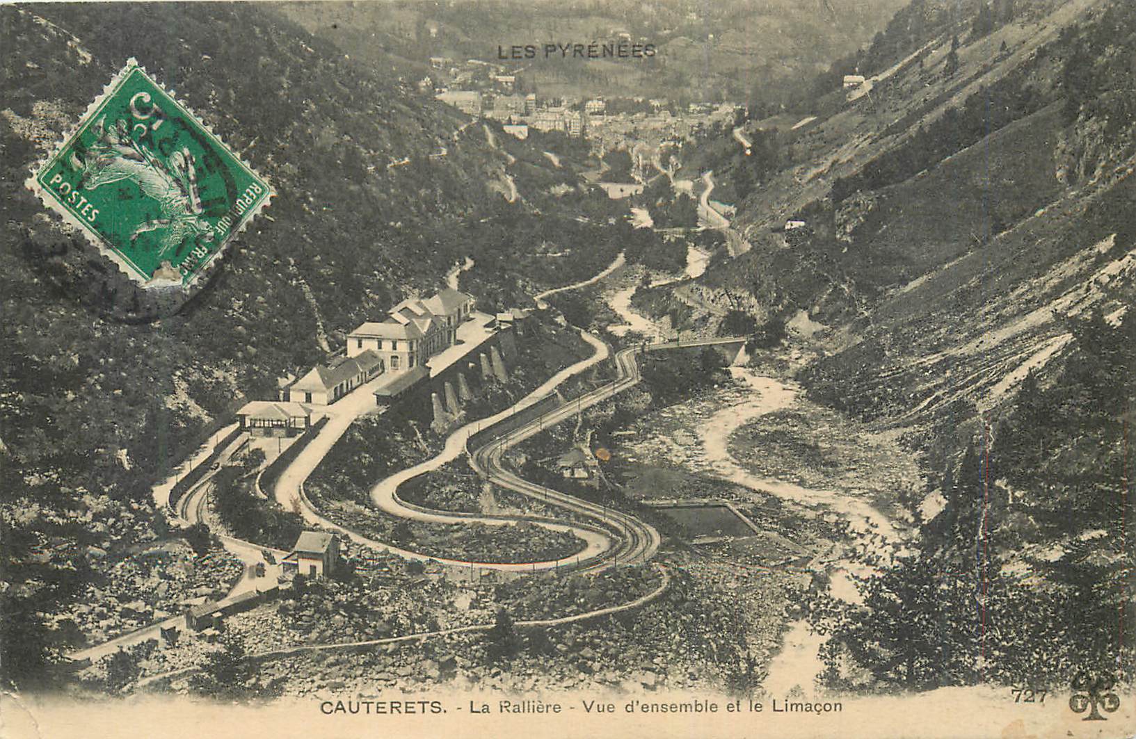 CPA Cauterets la ralliere vue d ensemble et le limacon