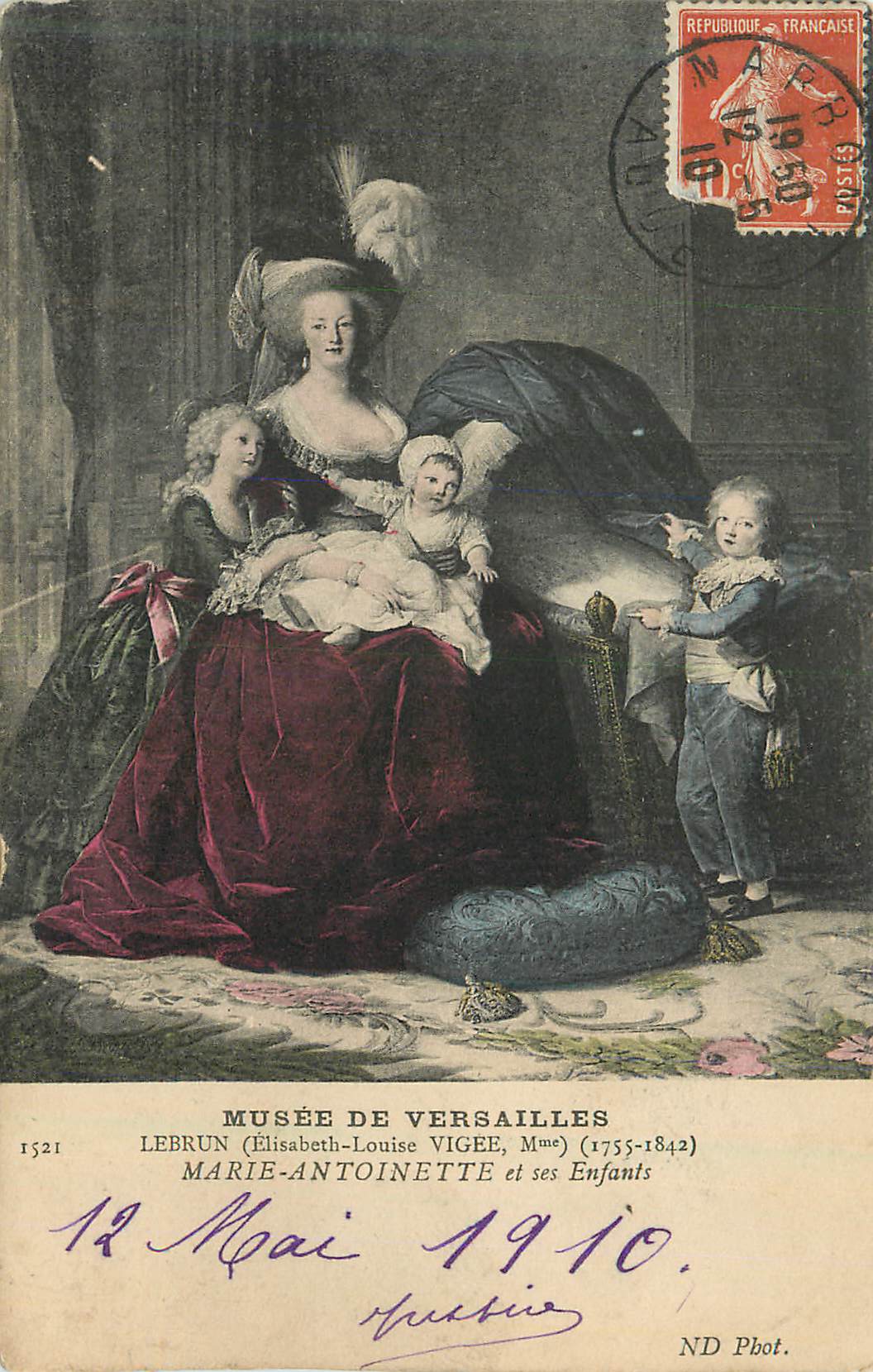 CPA Musee de versailles 1521 lebrun (elisabeth louis vigee mme) (1755 1842) marie antoinette et ses enfants