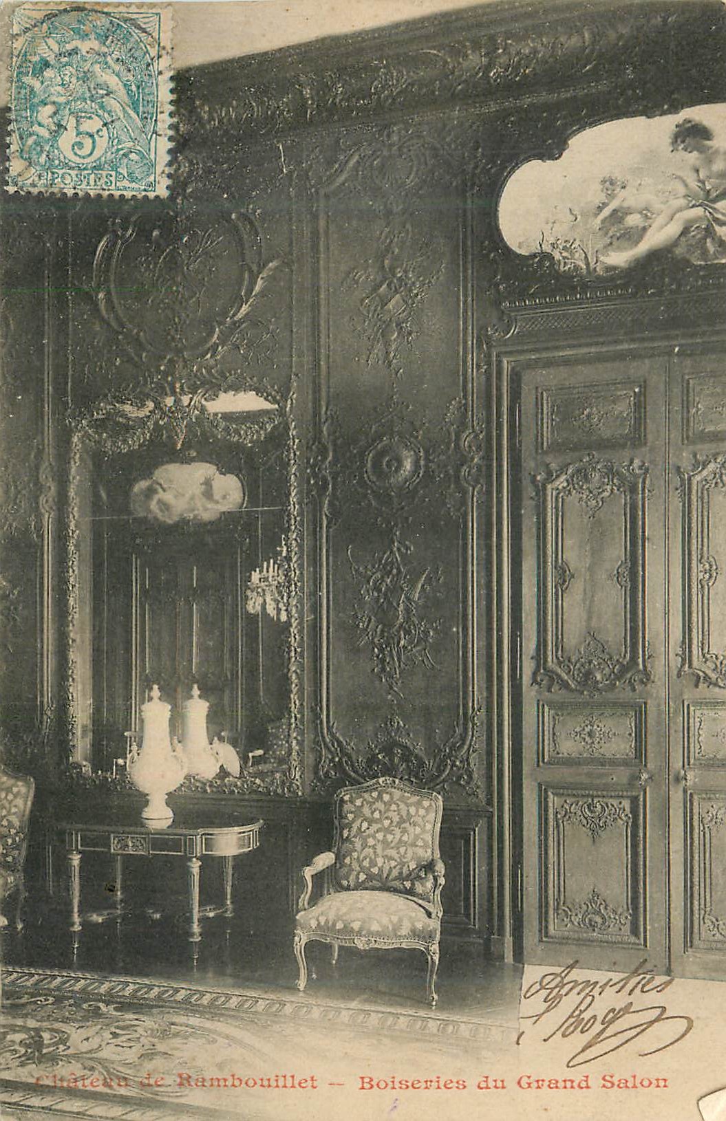 CPA Rambouillet boiseries du grand salon