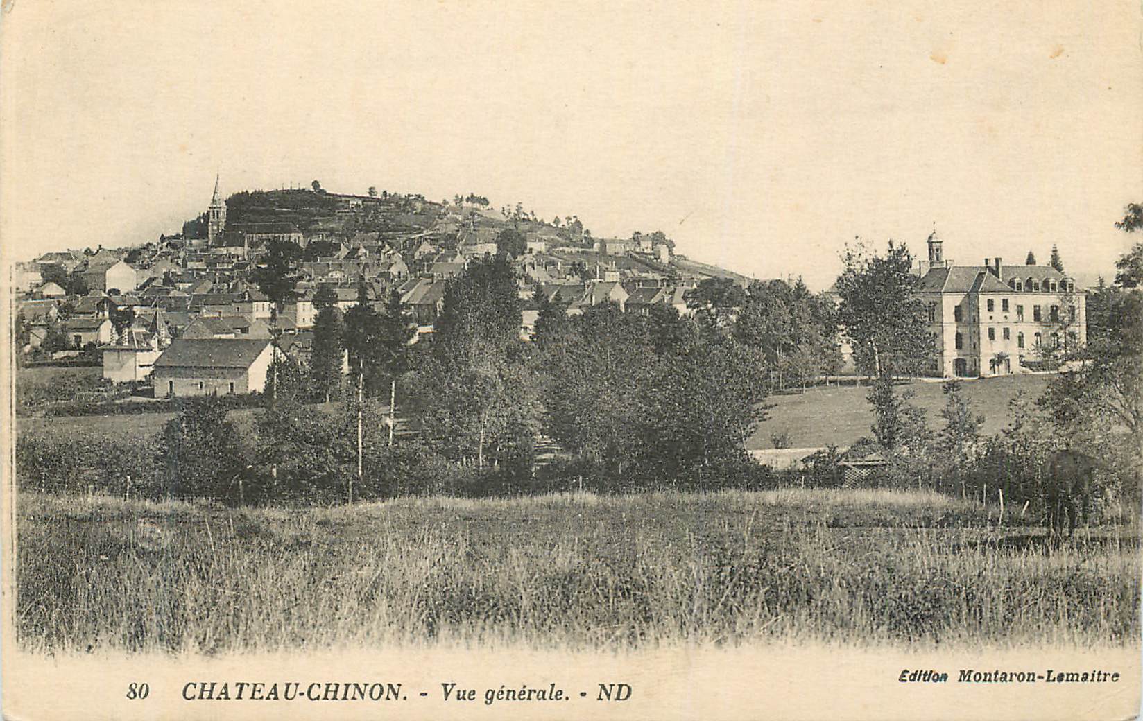 CPA Chateau chinon vue generale