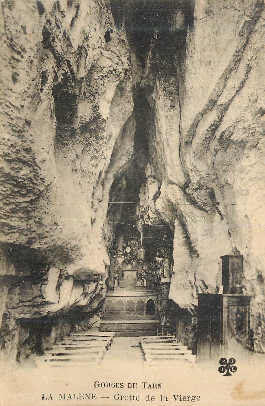 CPA Gorges du tarn la malene grotte de la vierge