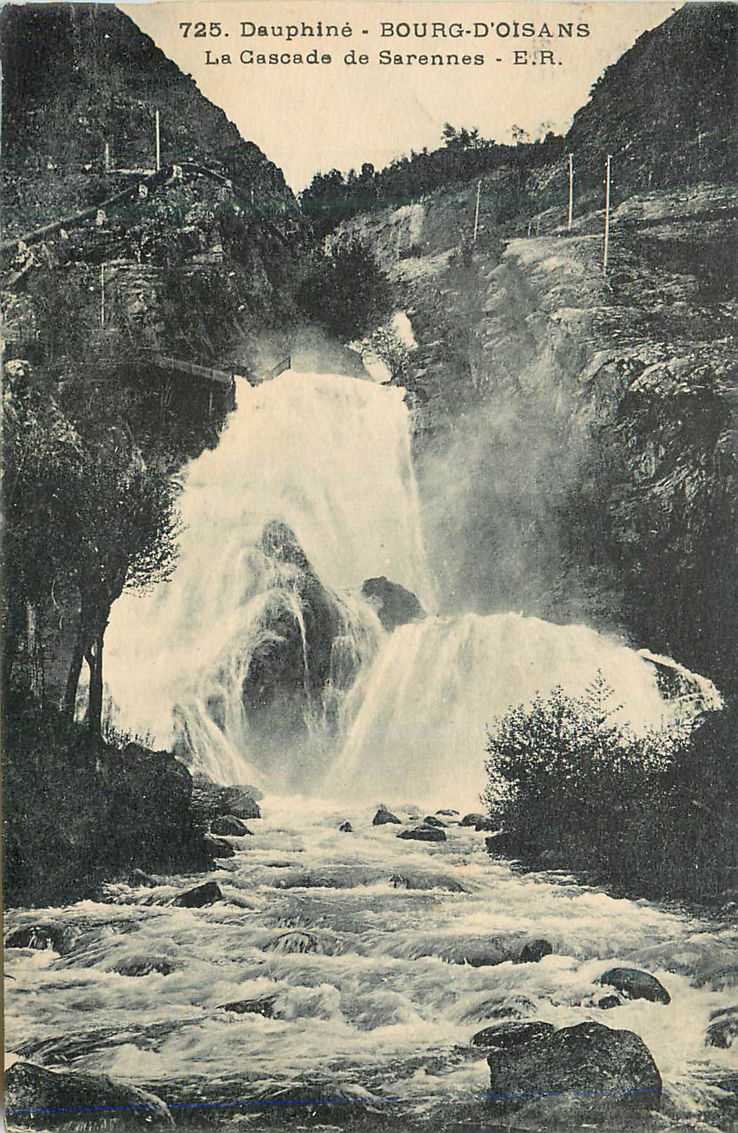 La Cascade de Sarennes — Dauphiné — Bourg-d'Oisans — E.R.