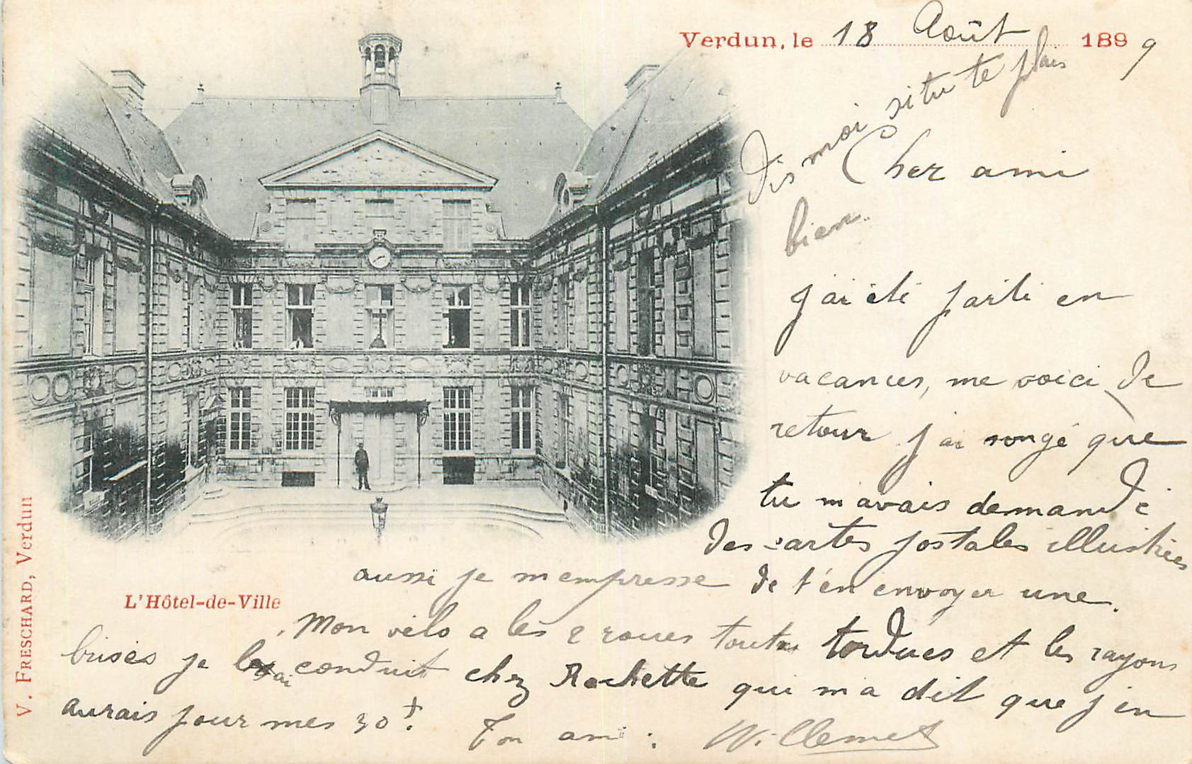 Verdun — L'Hôtel-de-Ville — V. FRESCHARD, Verdun