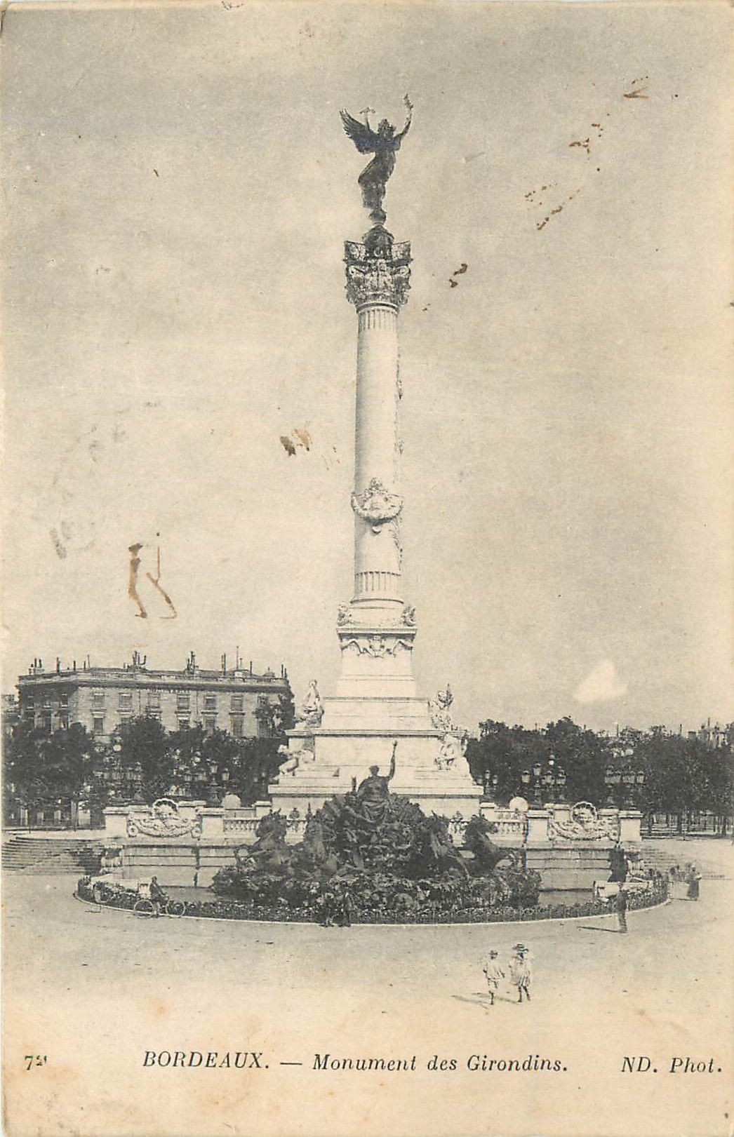CPA Bordeaux monument des girondins