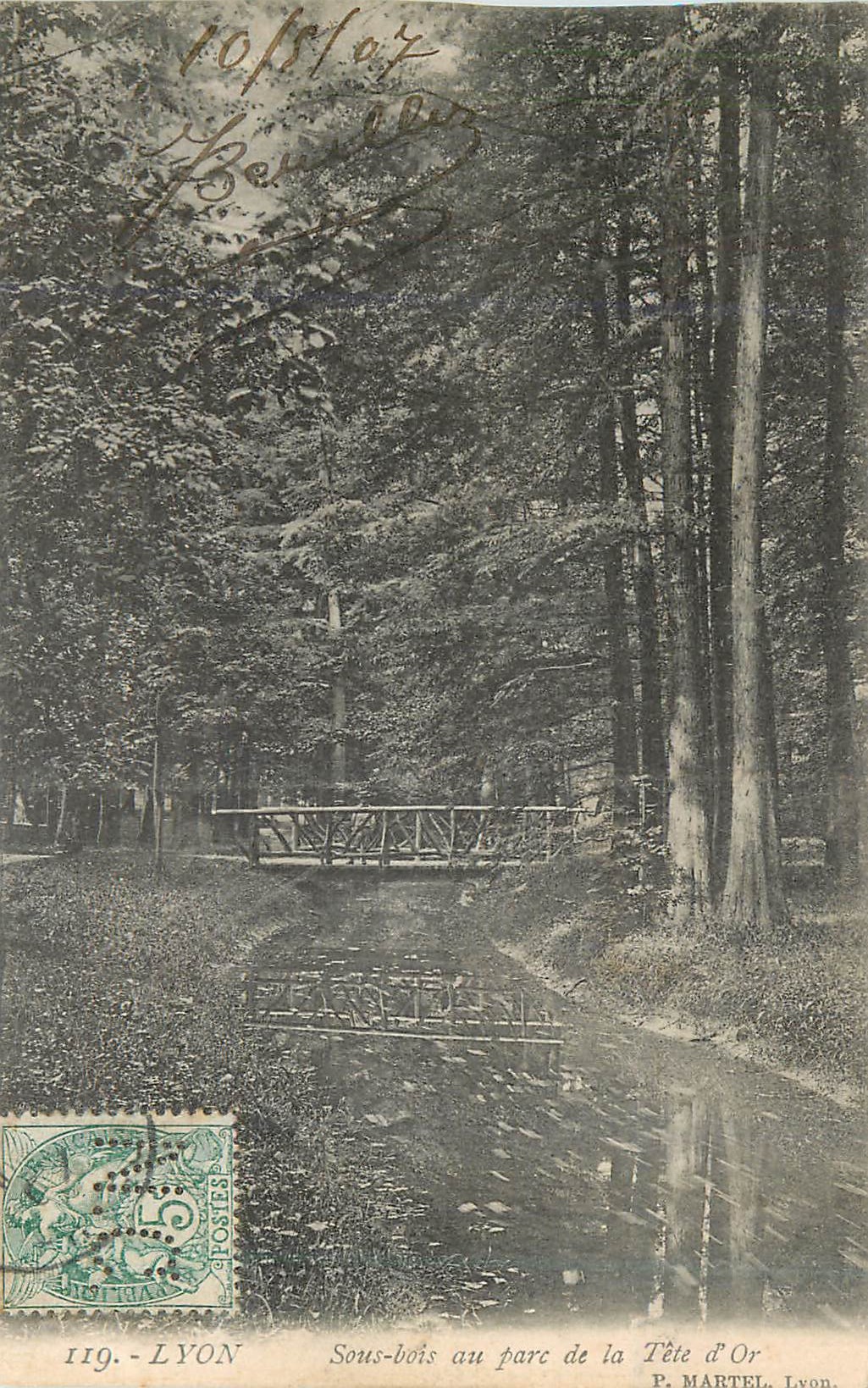 CPA Lyon sous bois au parc de la tete d or