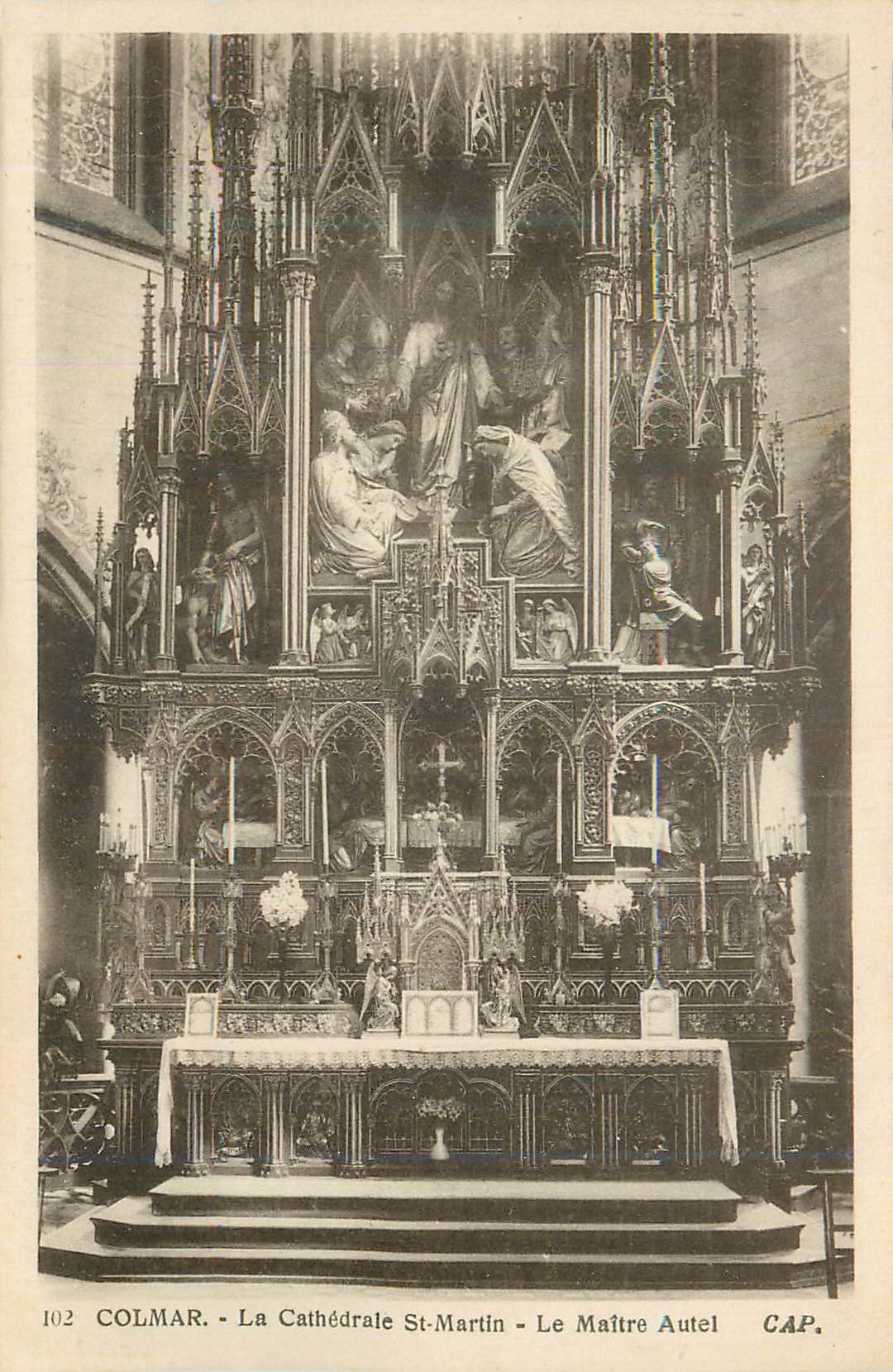 CPA Colmar la cathedrale st martin le maitre autel