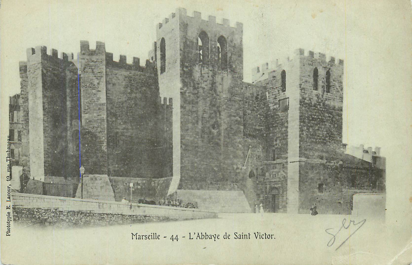 CPA Marseille 44 l abbaye de saint victor (carte 1900)