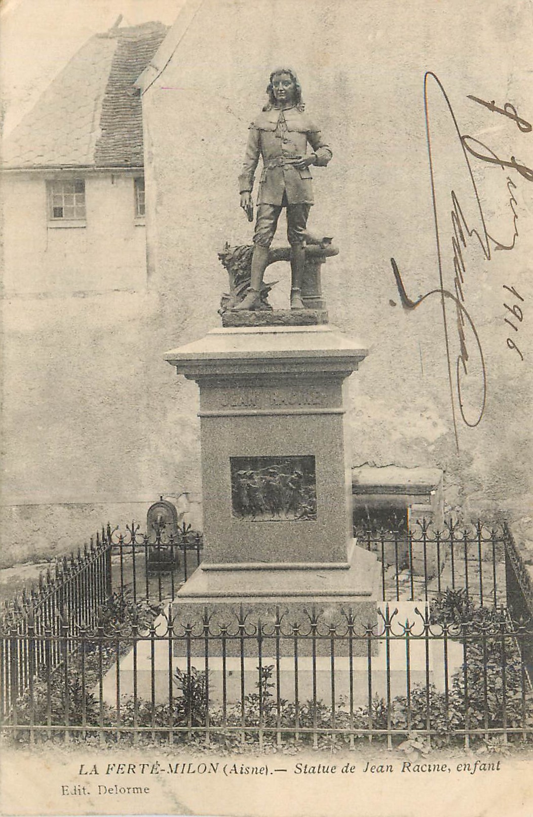 La Ferté-Milon (Aisne) — Statue de Jean Racine, enfant — Edit. Delorme
