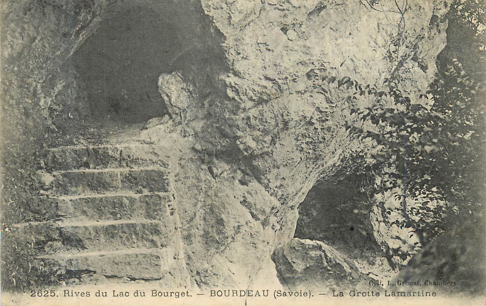 CPA Rives du lac du bourget bourdeau (savoie) la grotte lamartine