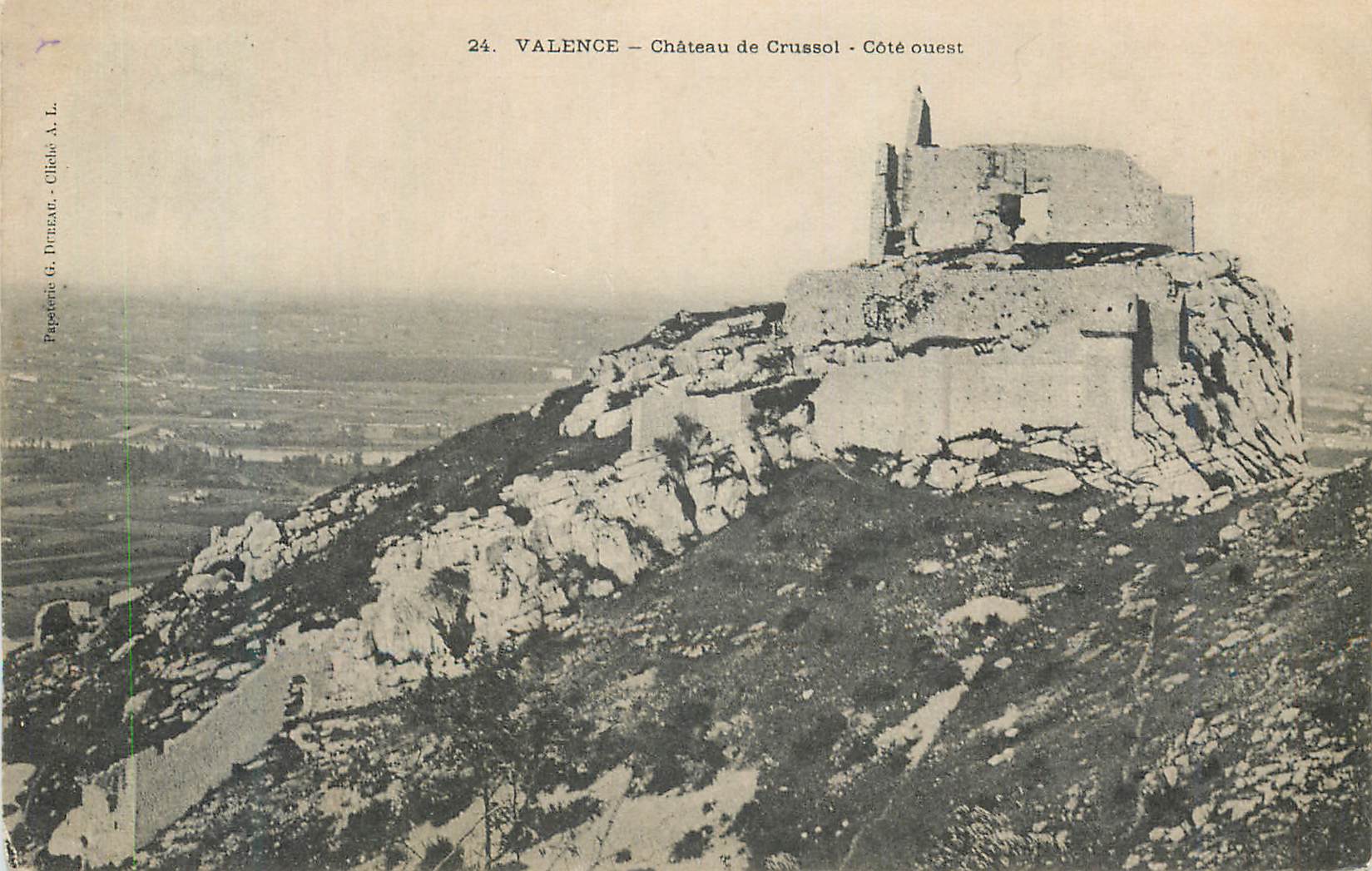 CPA Valence chateau de crussol cote ouest