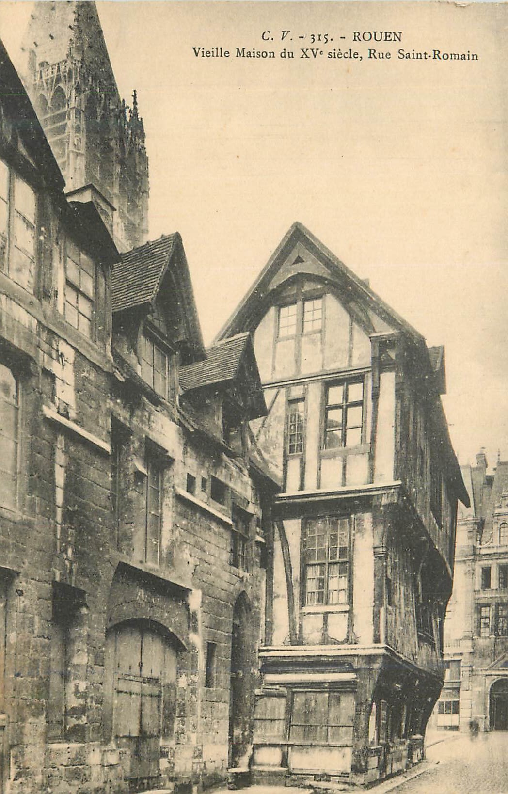 CPA Rouen vieille maison du xv siecle rue saint romain