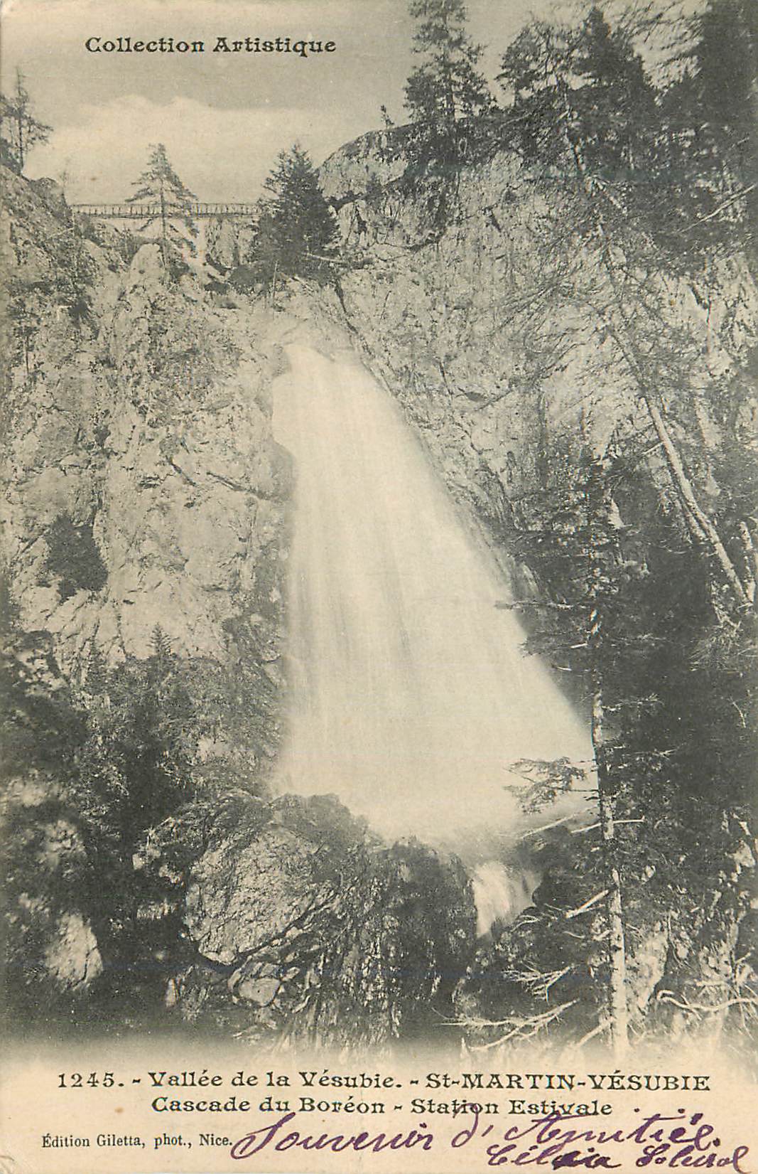 CPA Vallee de la vesubie st martin vesubie cascade du borean station estivale