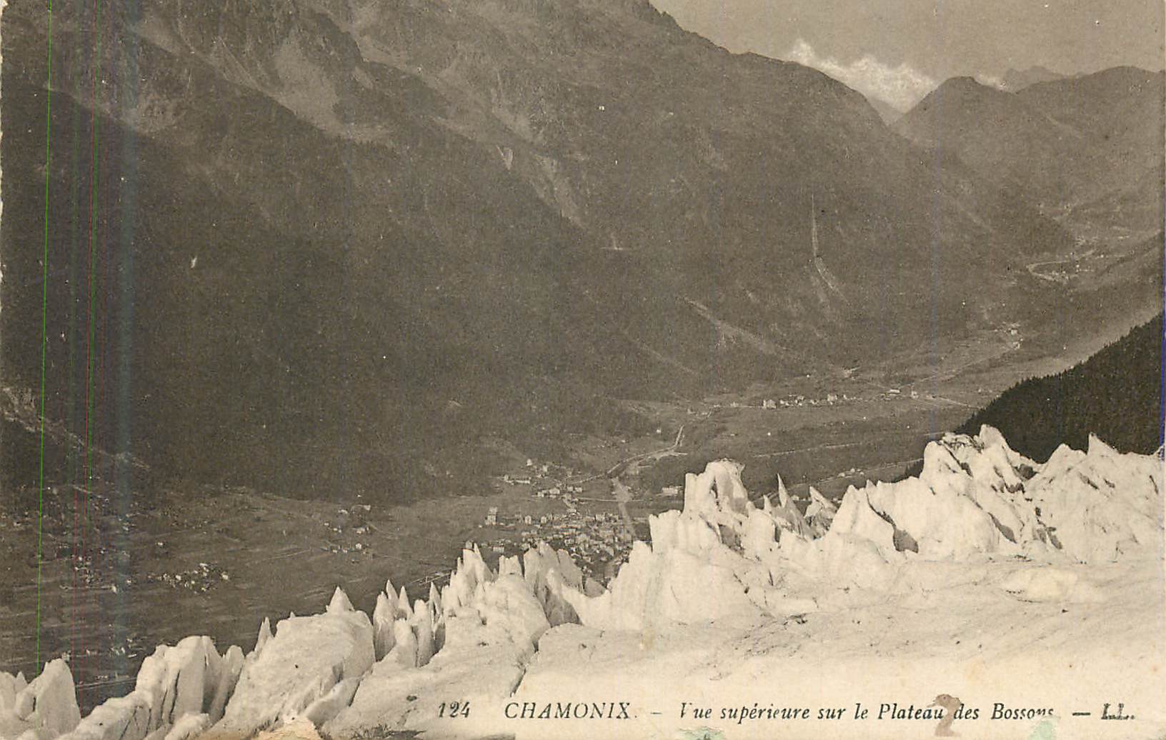 CPA Chamonix vue superieure sur le plateau des bossons
