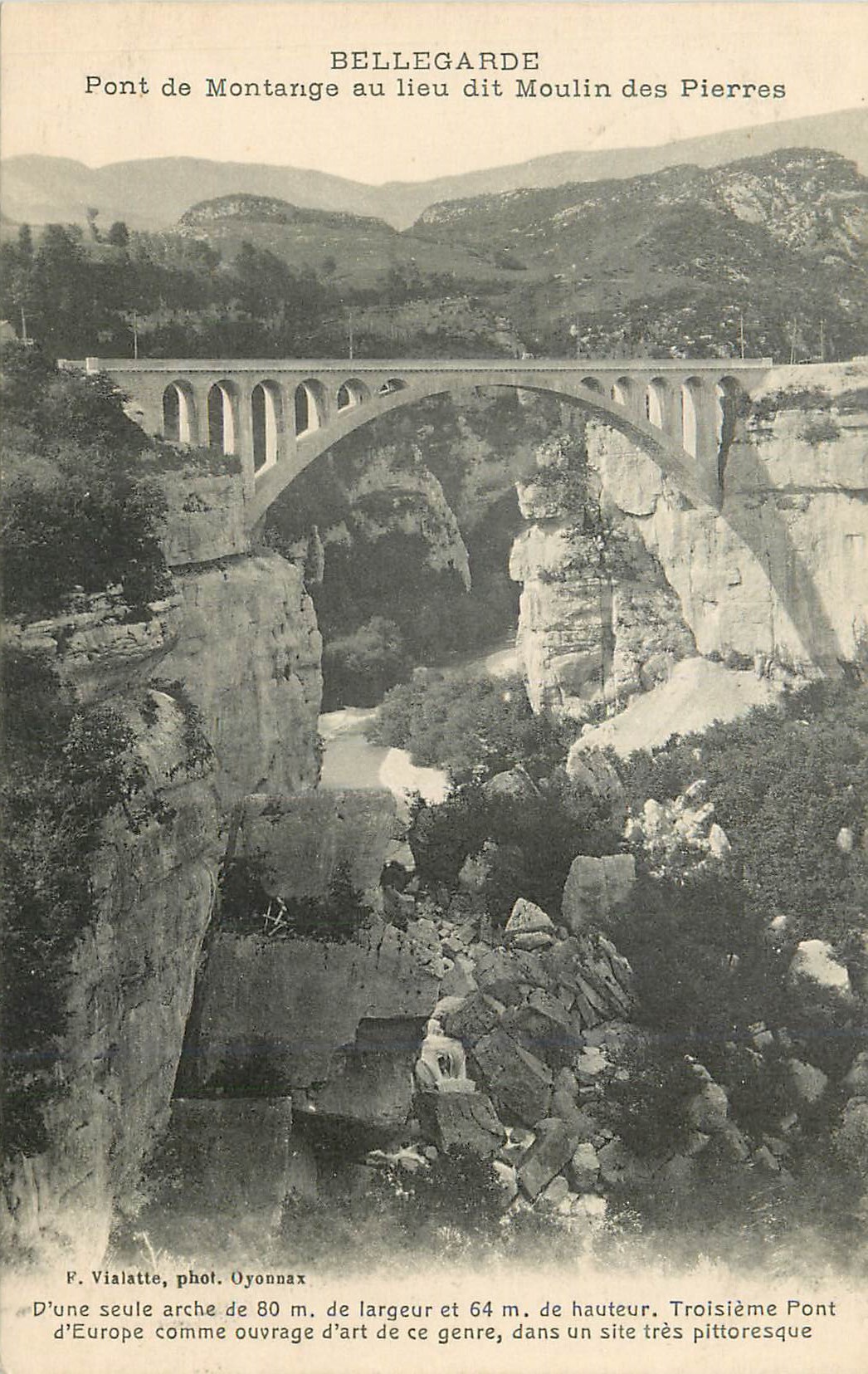 CPA Bellegarde pont de montagne au lieu dit moulin des pierres