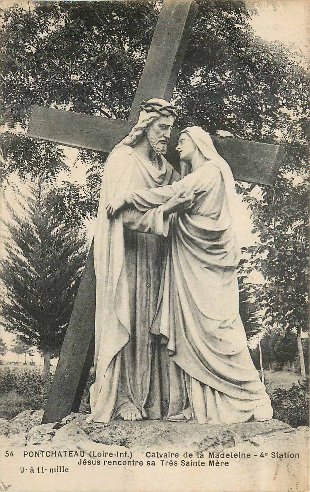 CPA Pontchateau (loire inf) calvaire de la madeleine 4e station jesus rencontre sa tres sainte mere