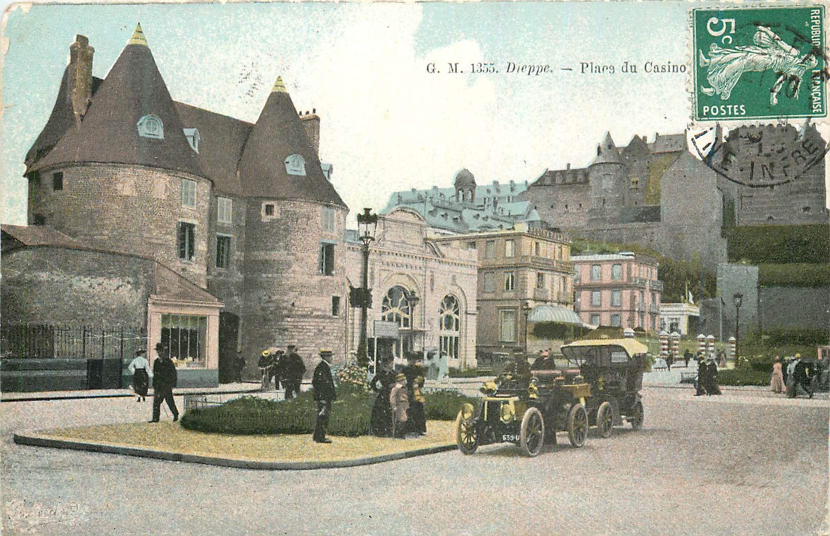CPA Dieppe places de casino Automobile