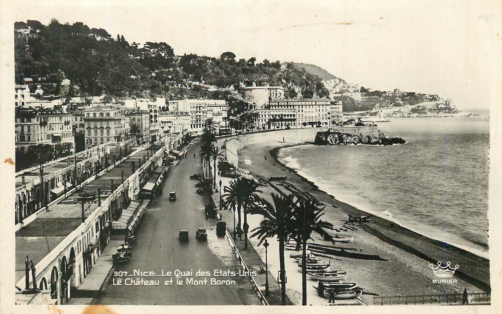 CPM Nice le quai des etats unis le chateau et le mont boron