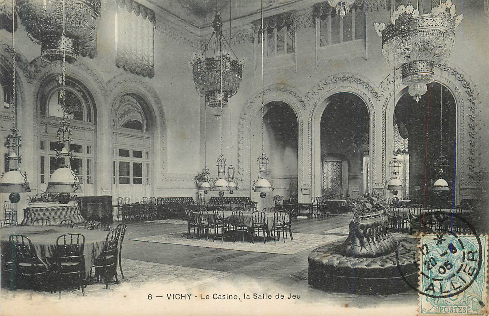 Vichy - Le Casino, la Salle de Jeu — éditeur Allier, n°6