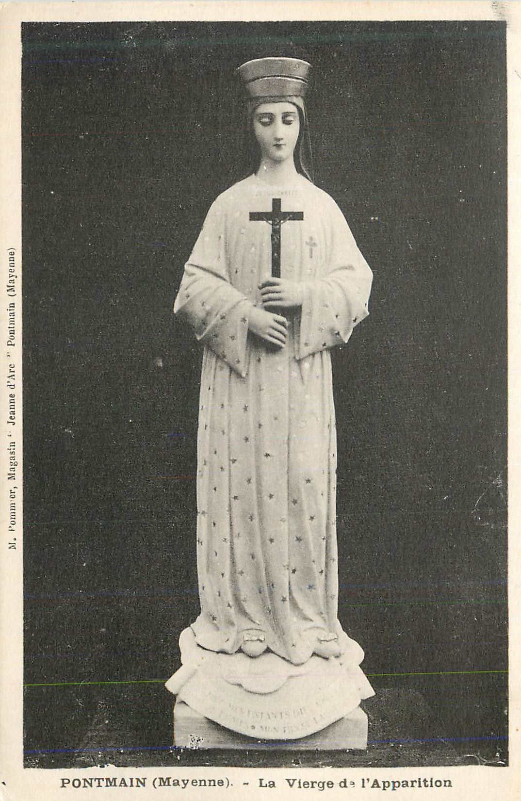 CPA Pontmain (mayenne) la vierge de l apparition