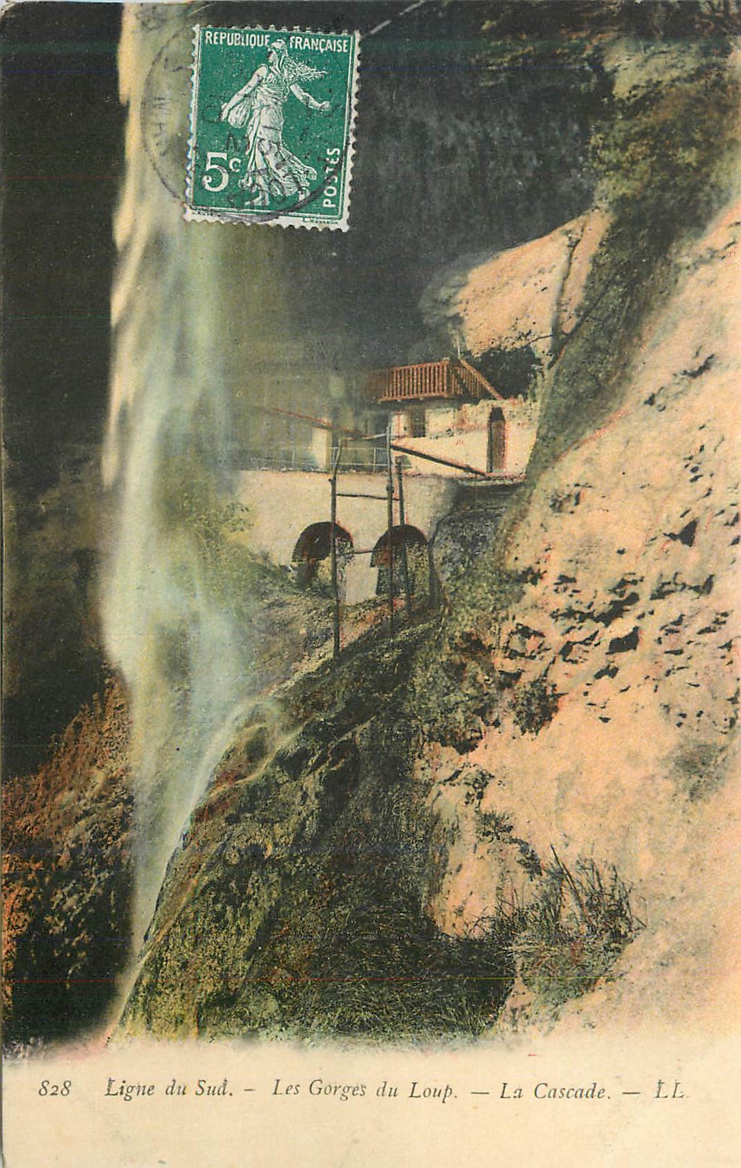 CPA Ligne du sud les gorges du loup la cascade