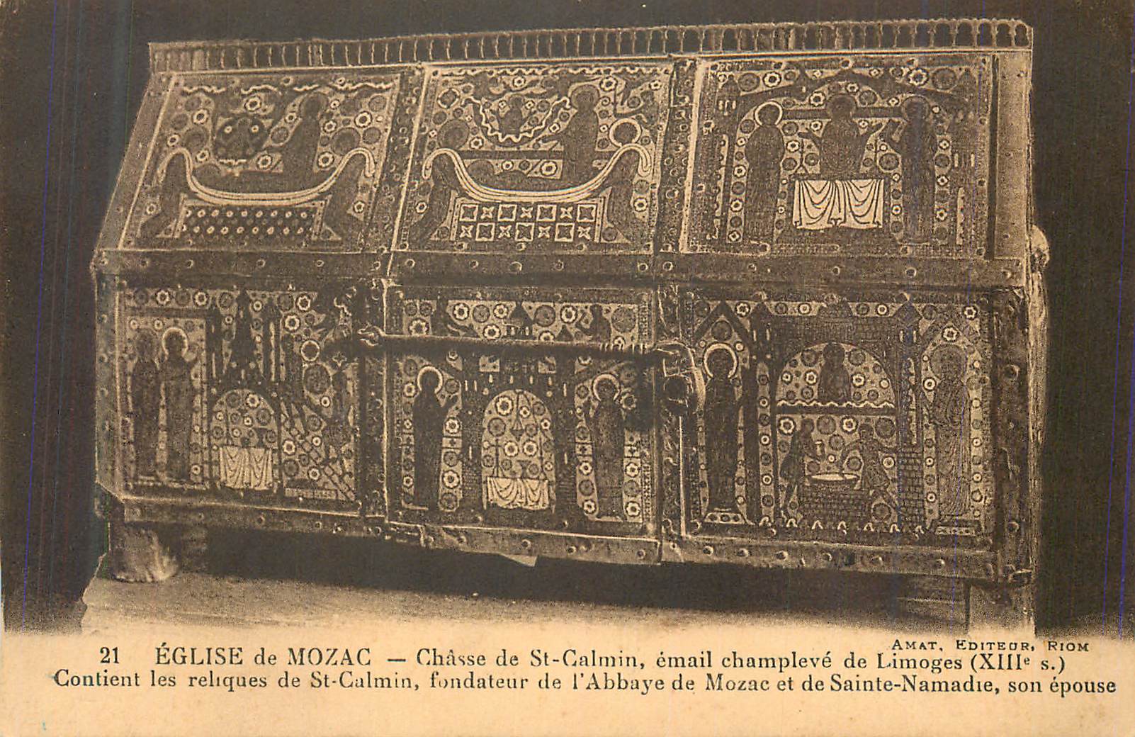 CPA Eglise de mozac chasse de st calmin email champleve de limoges (xiii s)