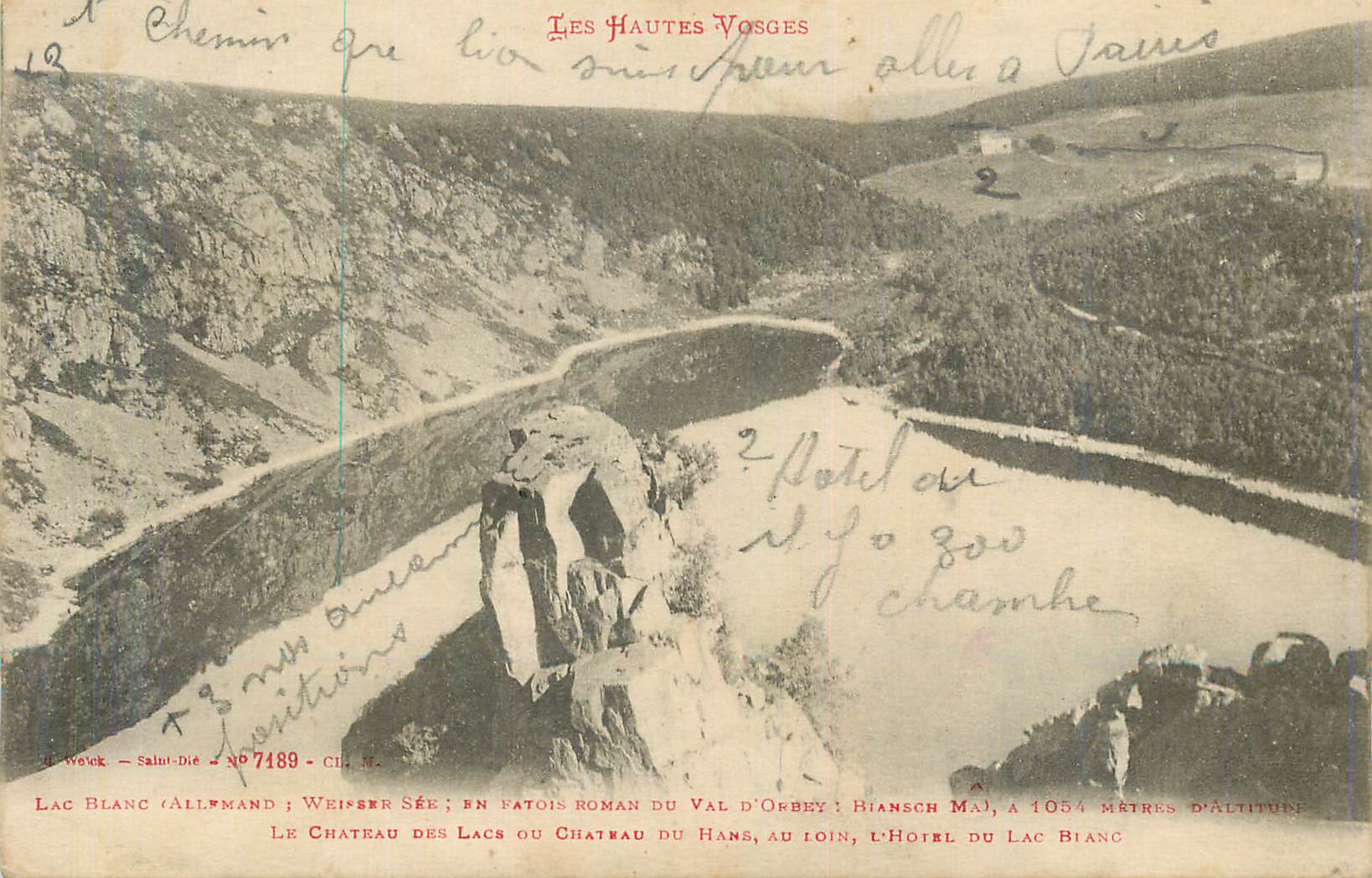 CPA Les hautes vosges Lac blanc Val d'Orbey