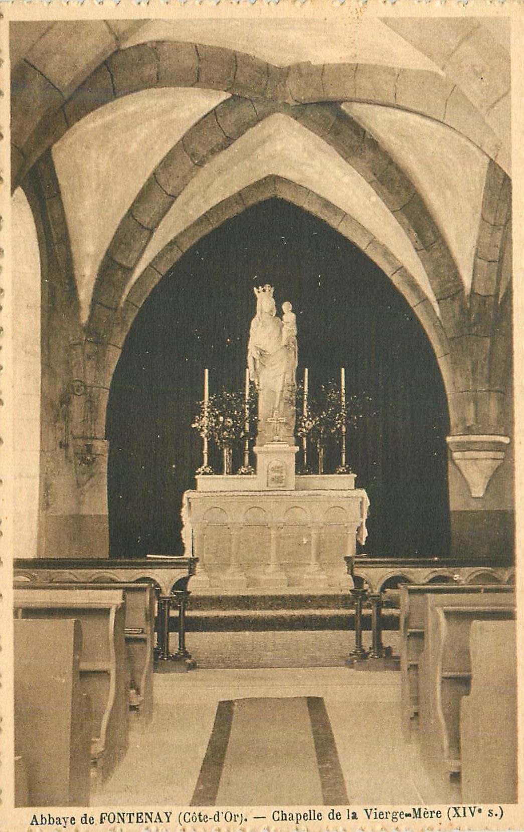 CPA Abbaye de fontenay (cote d or) chapelle de la vierge mere (xiv s)