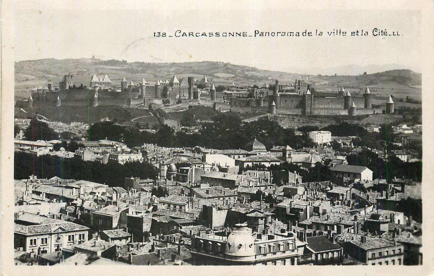 CPM Carcassonne panorama de la ville et la cite