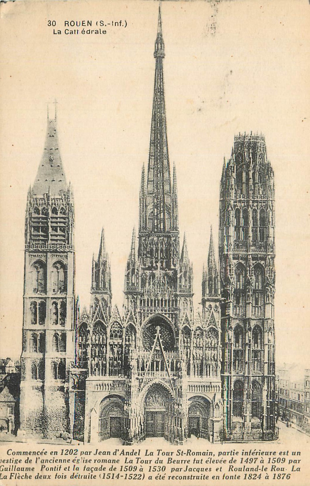 CPA Rouen (s inf) la cathedrale