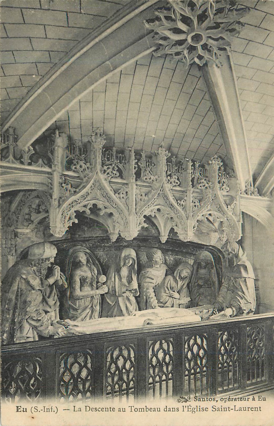 CPA Eu (s inf) la descente au tombeau dans l eglise saint laurent