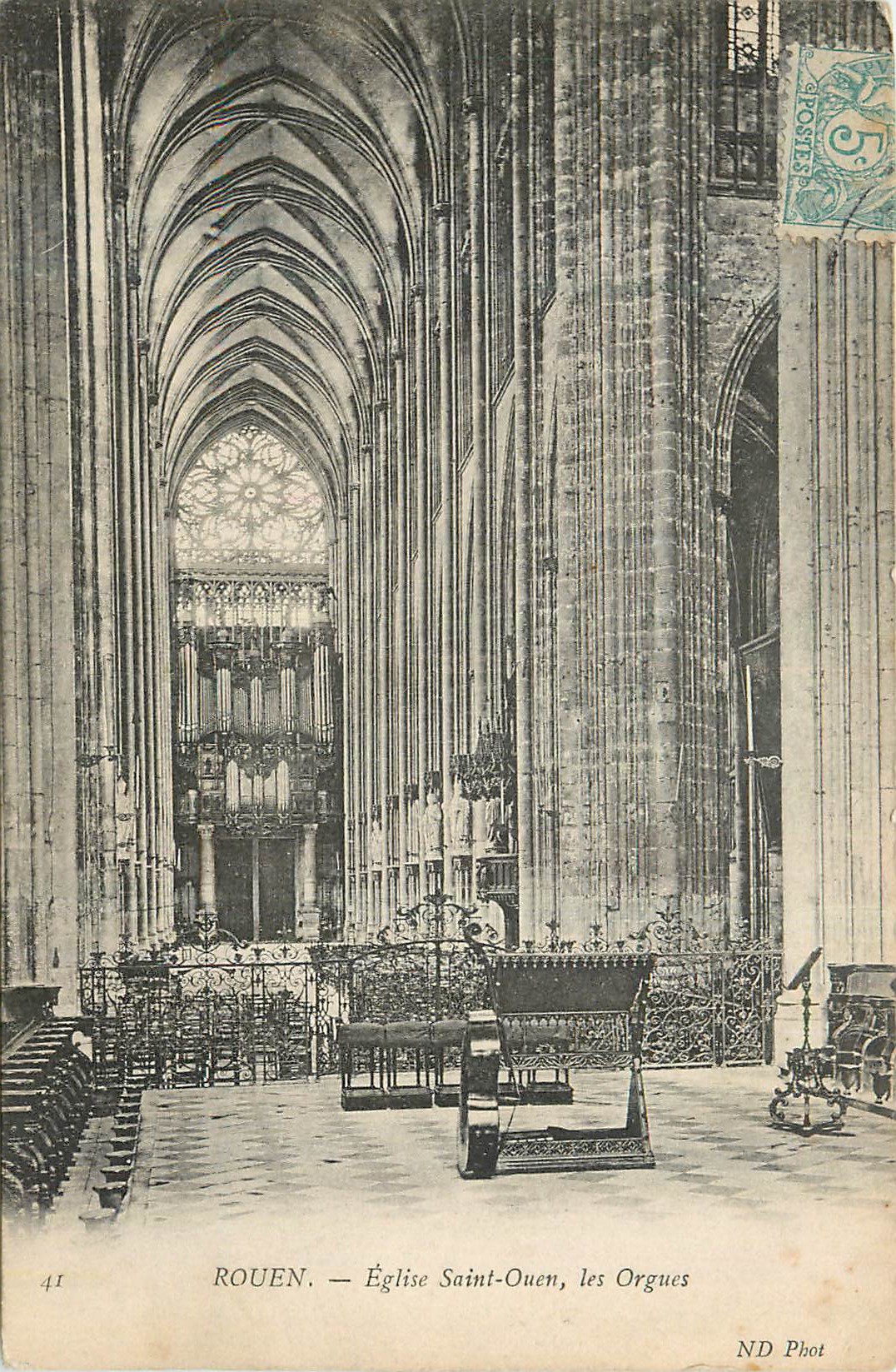 CPA Rouen eglise saint ouen les orgues Orgue