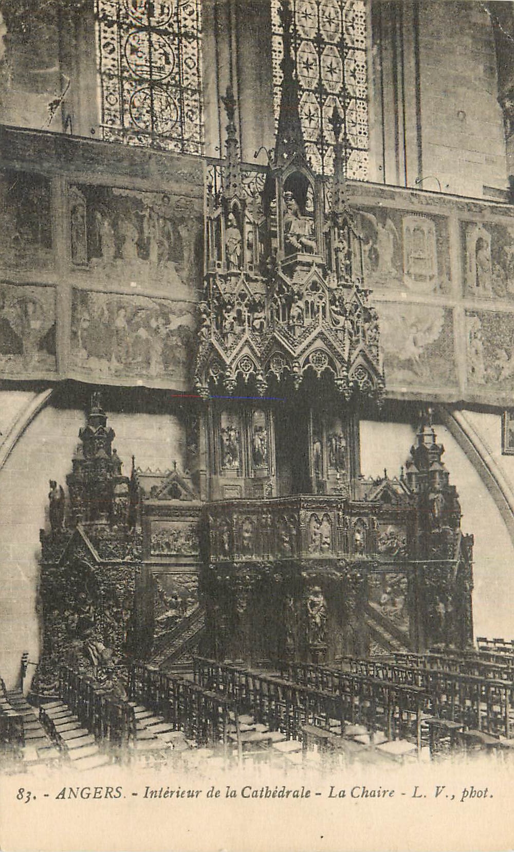 CPA Angers interieur de la cathedrale la chaire