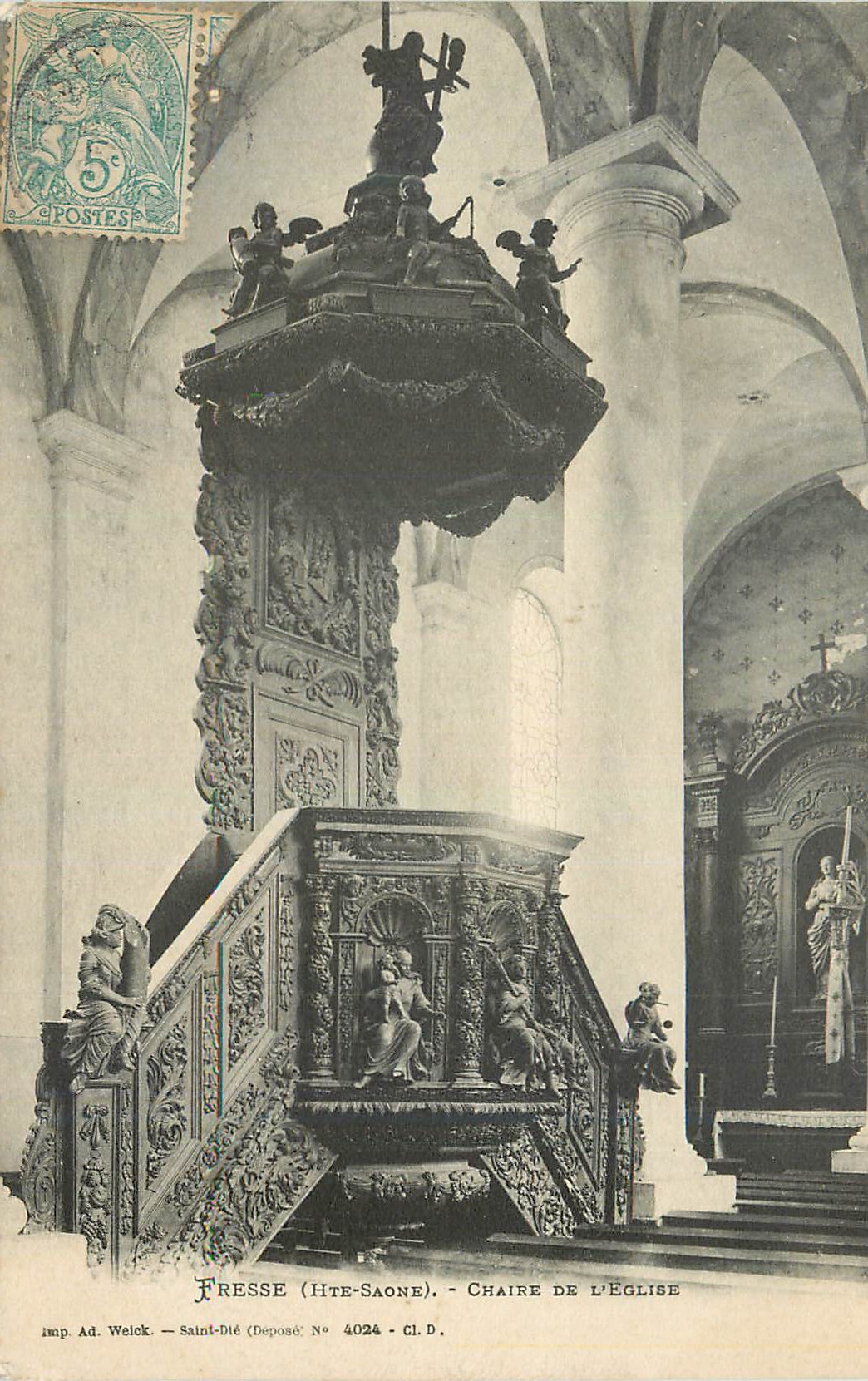 CPA Fresse (hte saone) chaire de l eglise