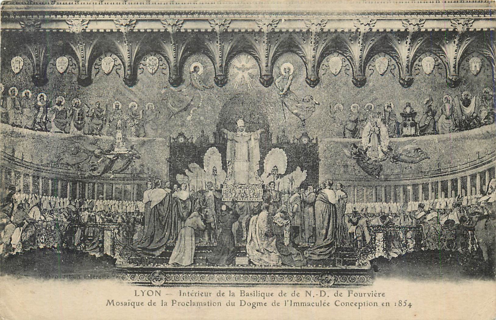 CPA Lyon interieur de la basilique de n d de fourviere