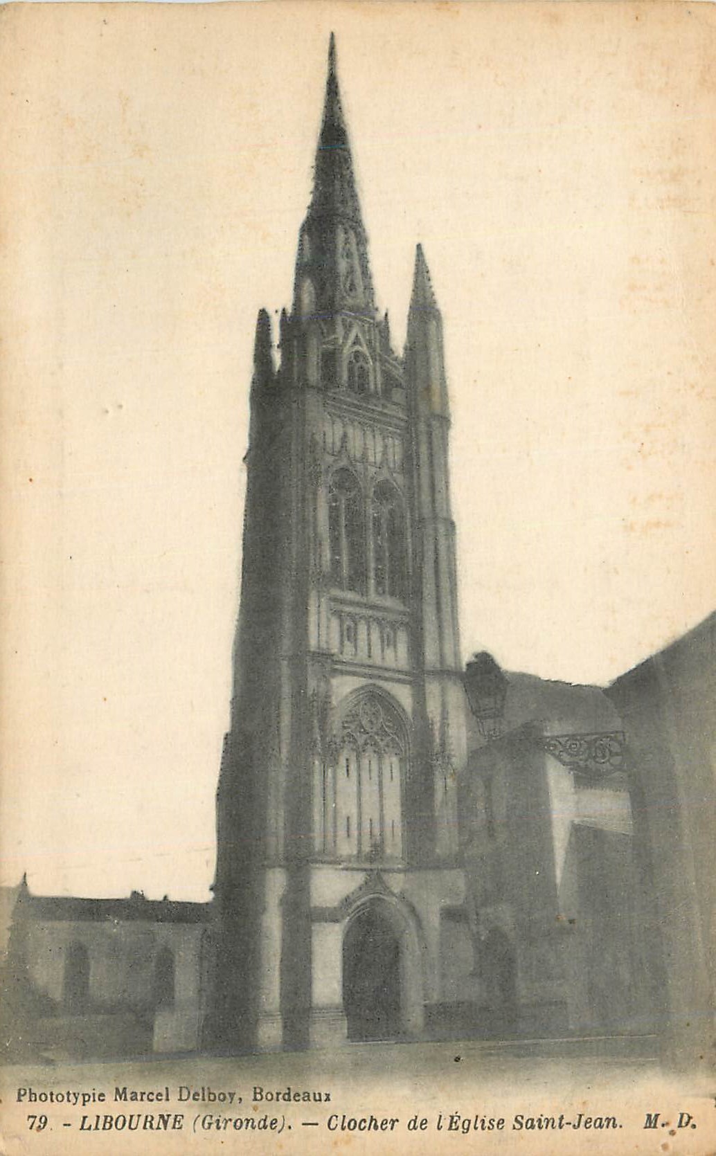 CPA 79 libourne (gironde) clocher de l eglise saint jean